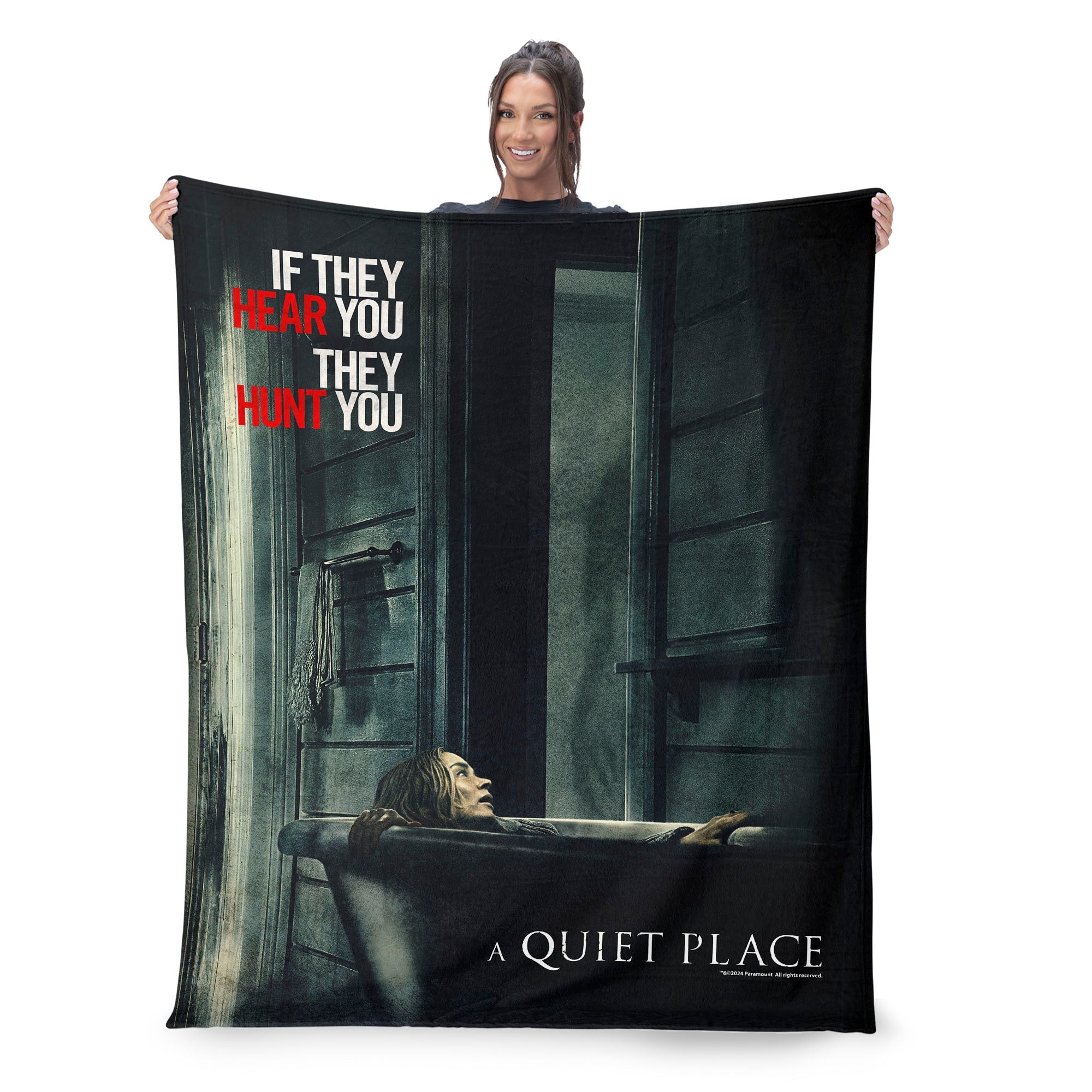 Paramount A Quiet Place Hiding Silk Touch Throw Blanket 50X60 Inches
