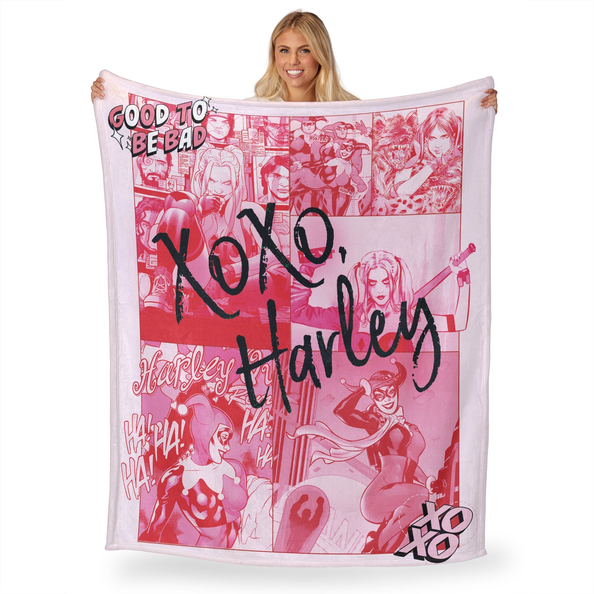 Warner Bros. Batman Harley Panels Silk Touch Throw Blanket 50x60 Inches