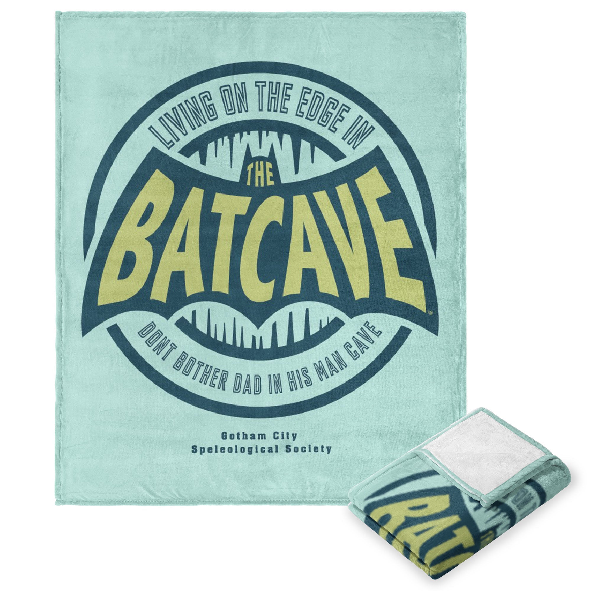 Warner Bros. Batman Dads Batcave Silk Touch Throw Blanket 50x60 Inches