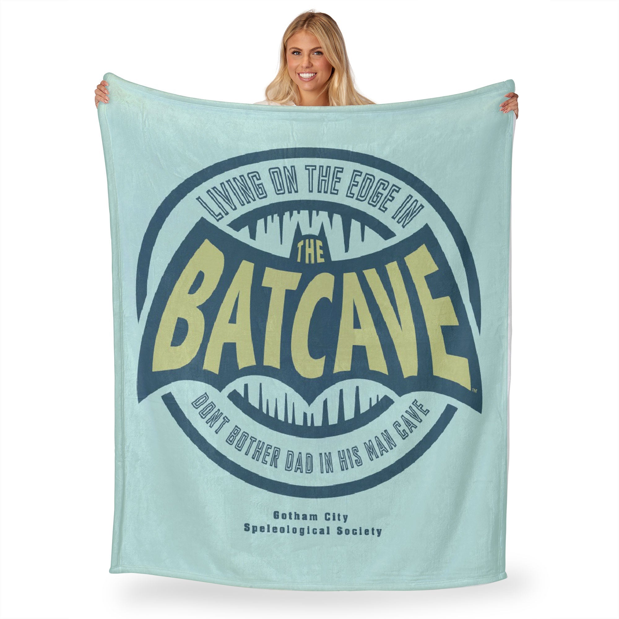 Warner Bros. Batman Dads Batcave Silk Touch Throw Blanket 50x60 Inches