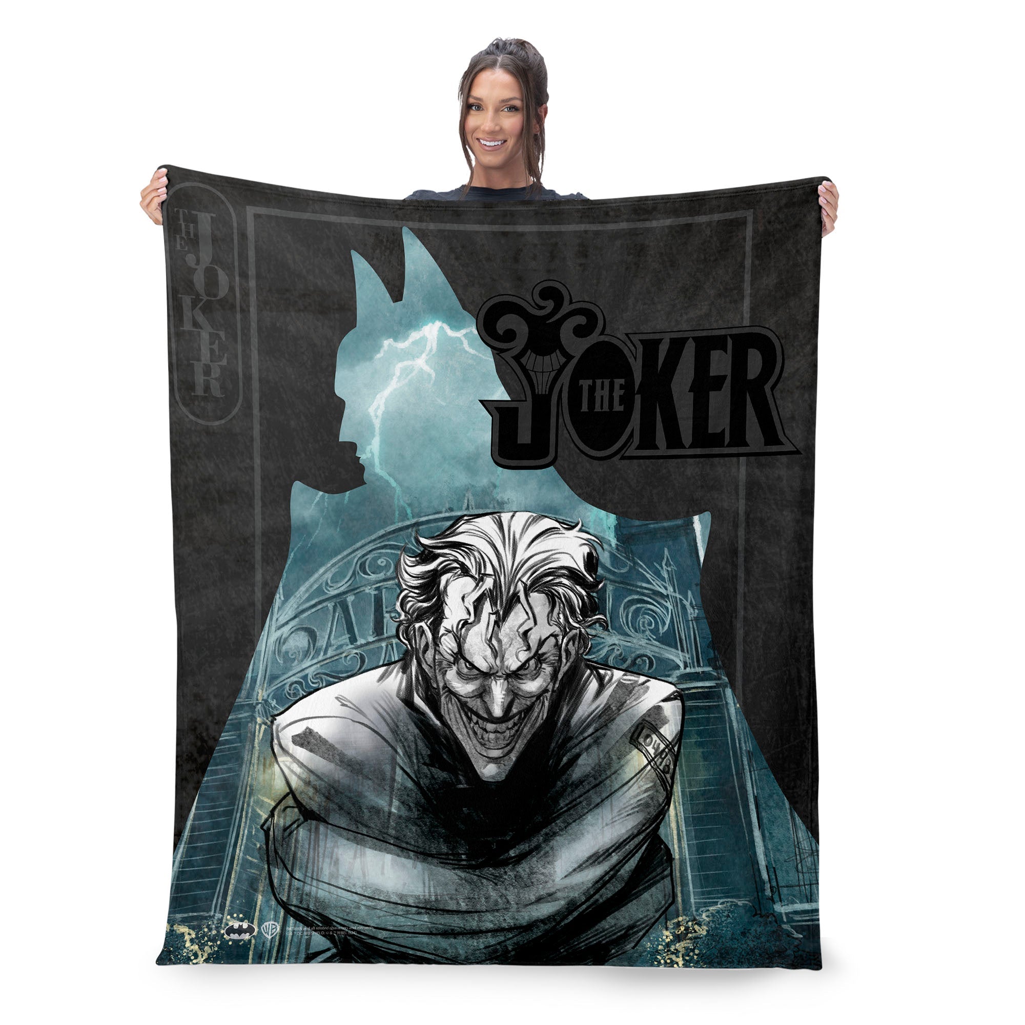 Warner Bros. DC Joker's Embrace Silk Touch Throw Blanket 50x60 Inches
