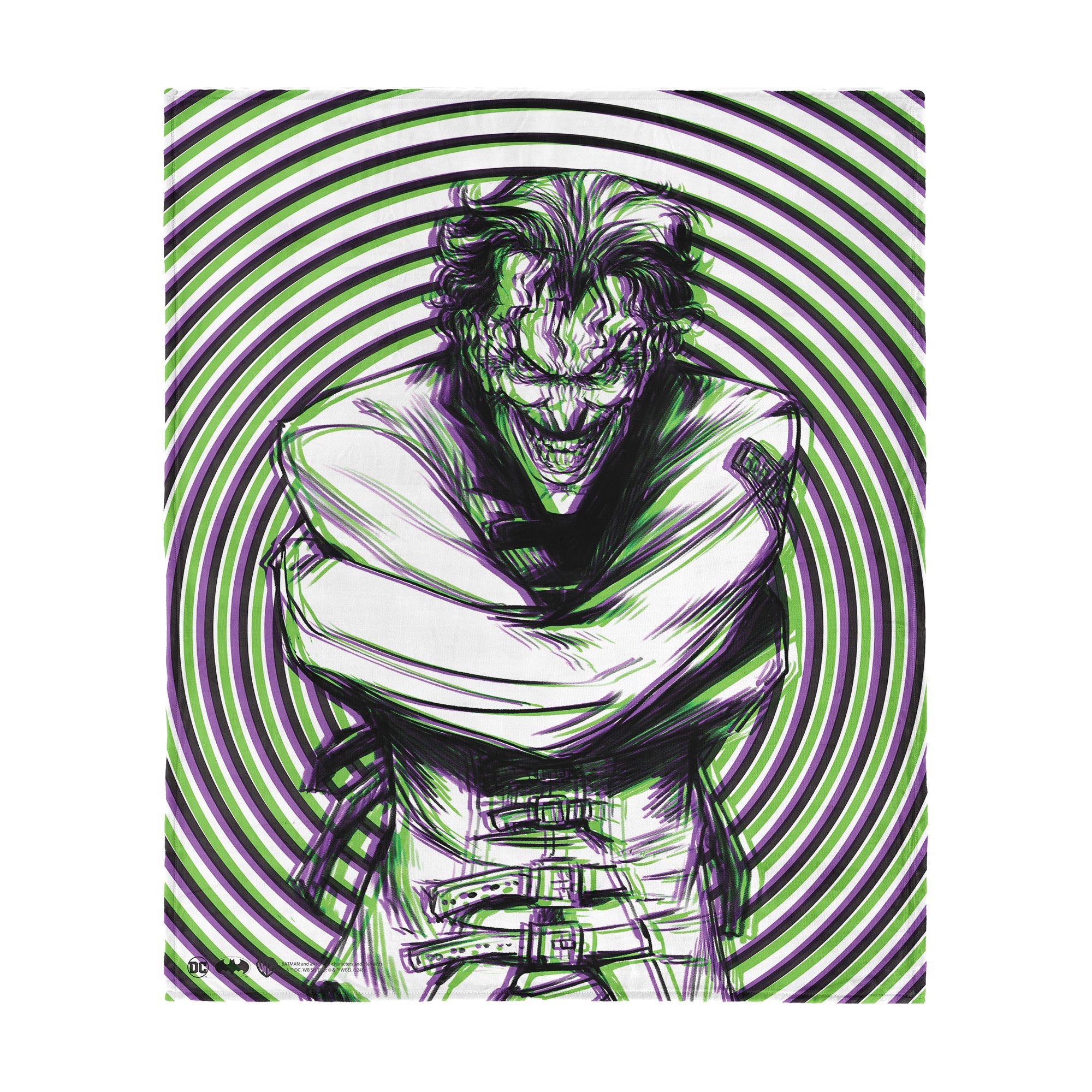 Warner Bros. DC Laughing Man Silk Touch Throw Blanket 50x60 Inches