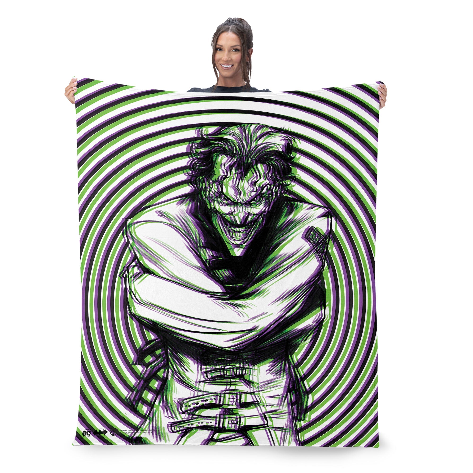 Warner Bros. DC Laughing Man Silk Touch Throw Blanket 50x60 Inches