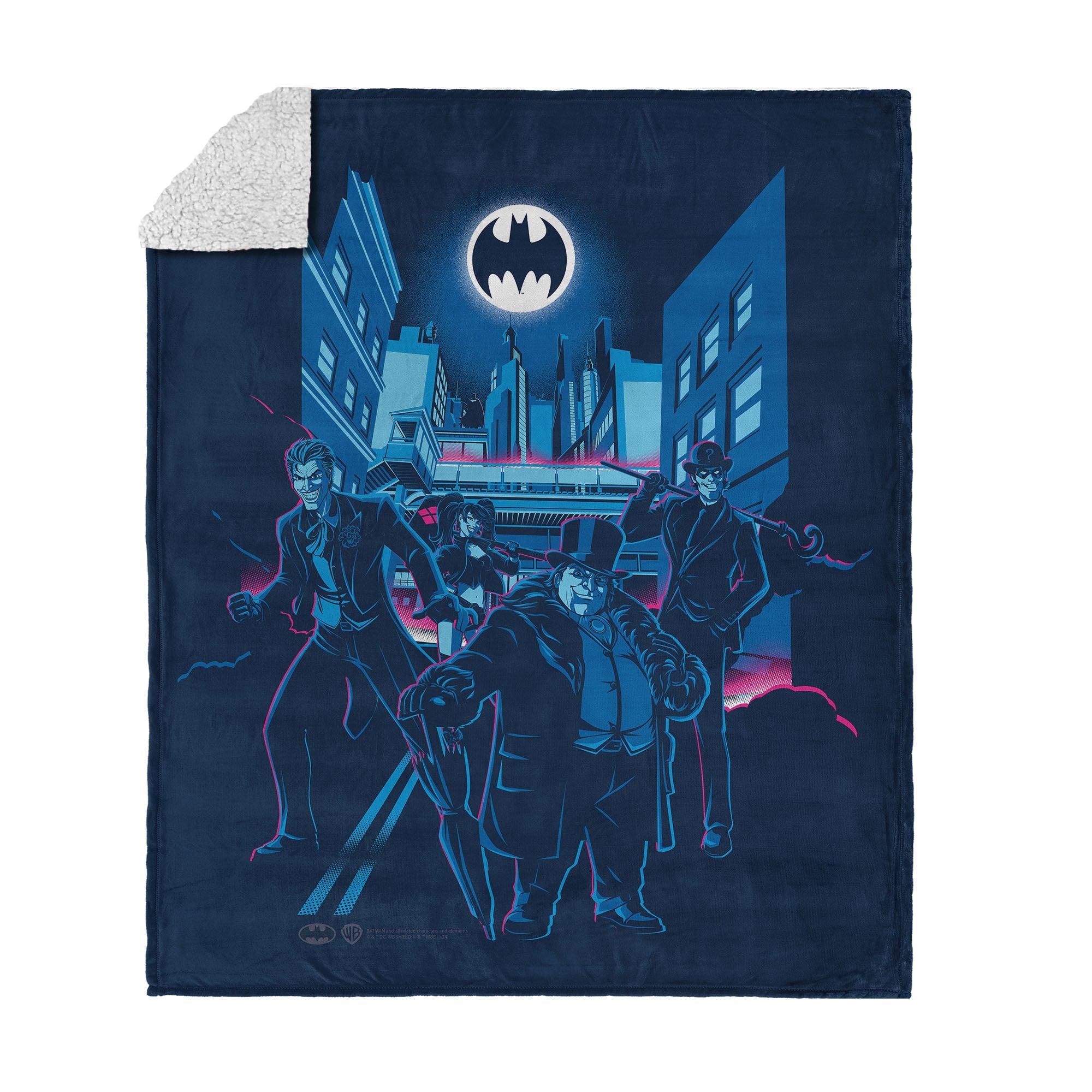 Warner Bros. DC Batman Villains Silk Touch Sherpa Throw Blanket 50x60 Inches