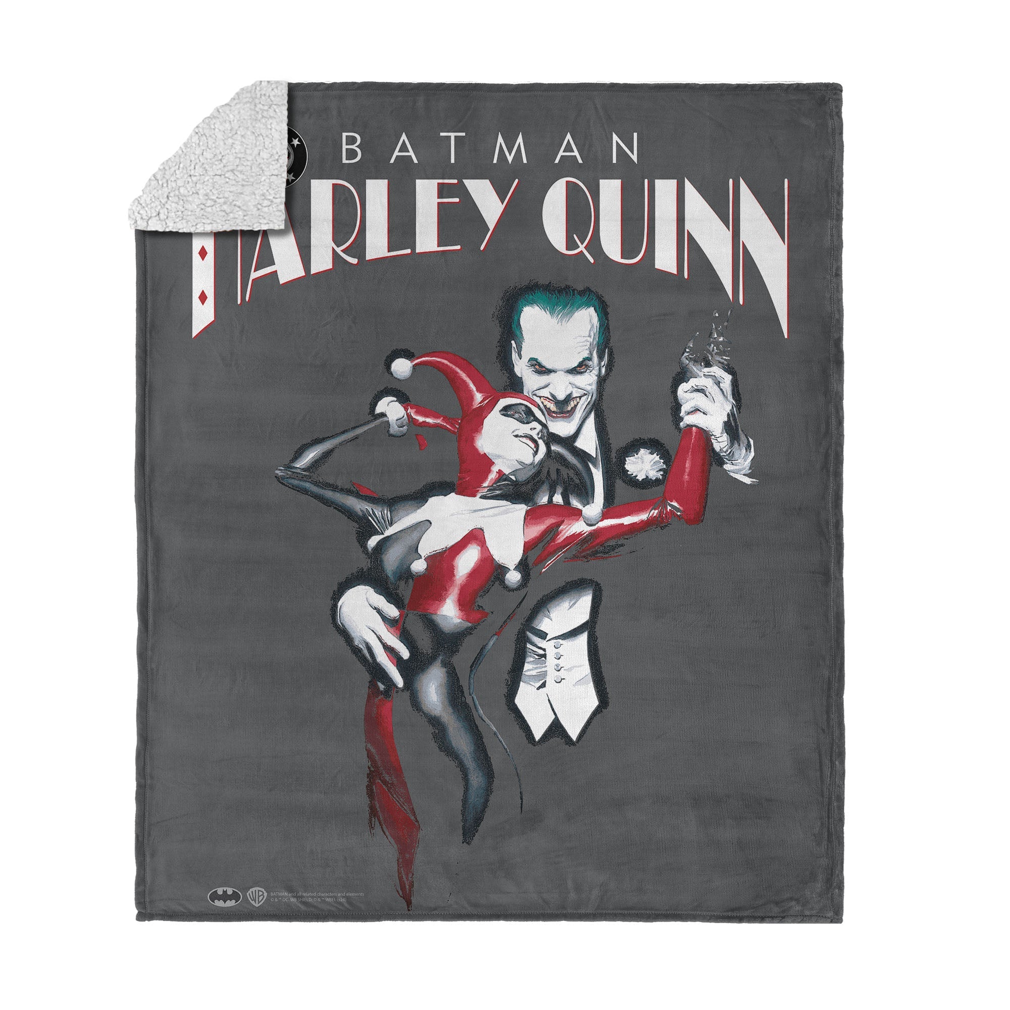 Warner Bros. DC Joker Tango Silk Touch Sherpa Throw Blanket 50x60 Inches