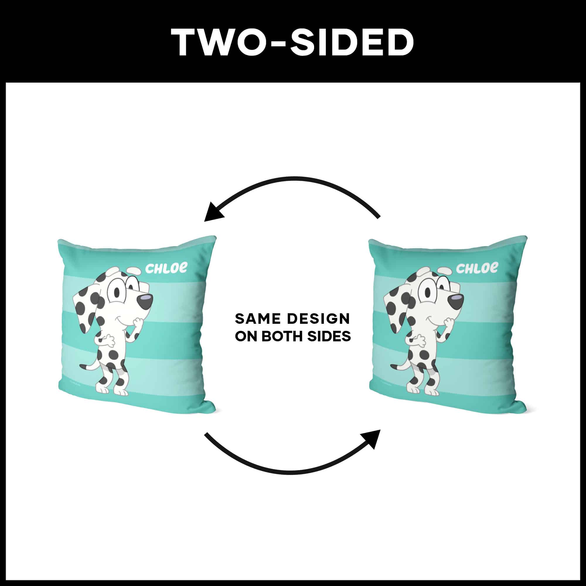 Bluey Roll Call Chloe Throw Pillow 18x18 Inches