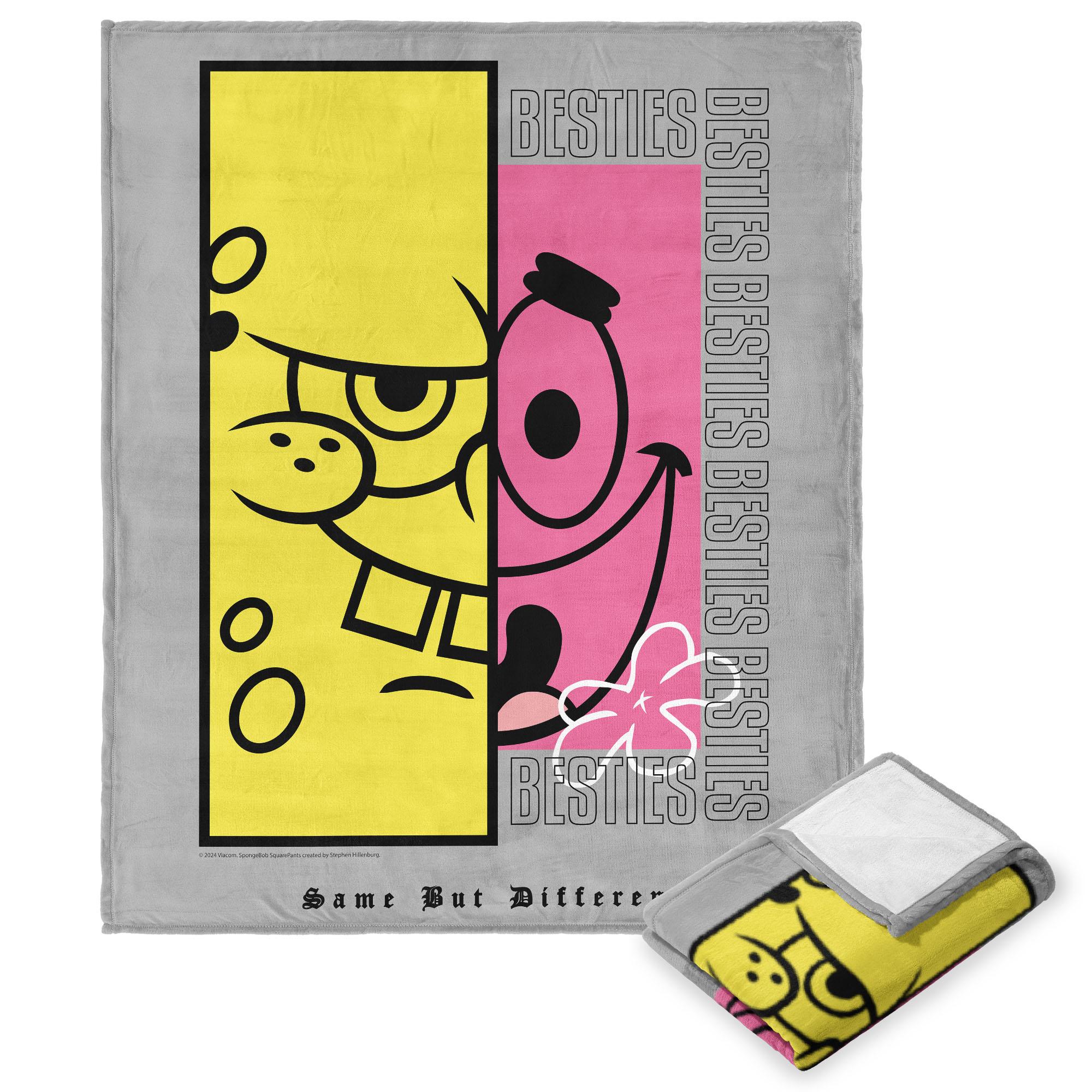 Nickelodeon Spongebob Squarepants Besties Silk Touch Throw Blanket 50x60 Inches