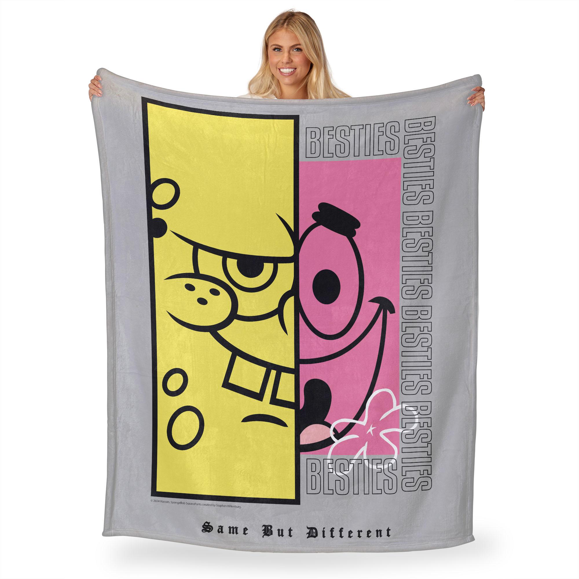 Nickelodeon Spongebob Squarepants Besties Silk Touch Throw Blanket 50x60 Inches
