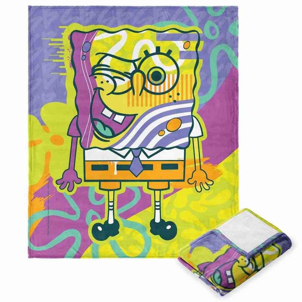 Nickelodeon Spongebob Squarepants Cool Bob Painting Silk Touch Throw Blanket 50x60 Inches