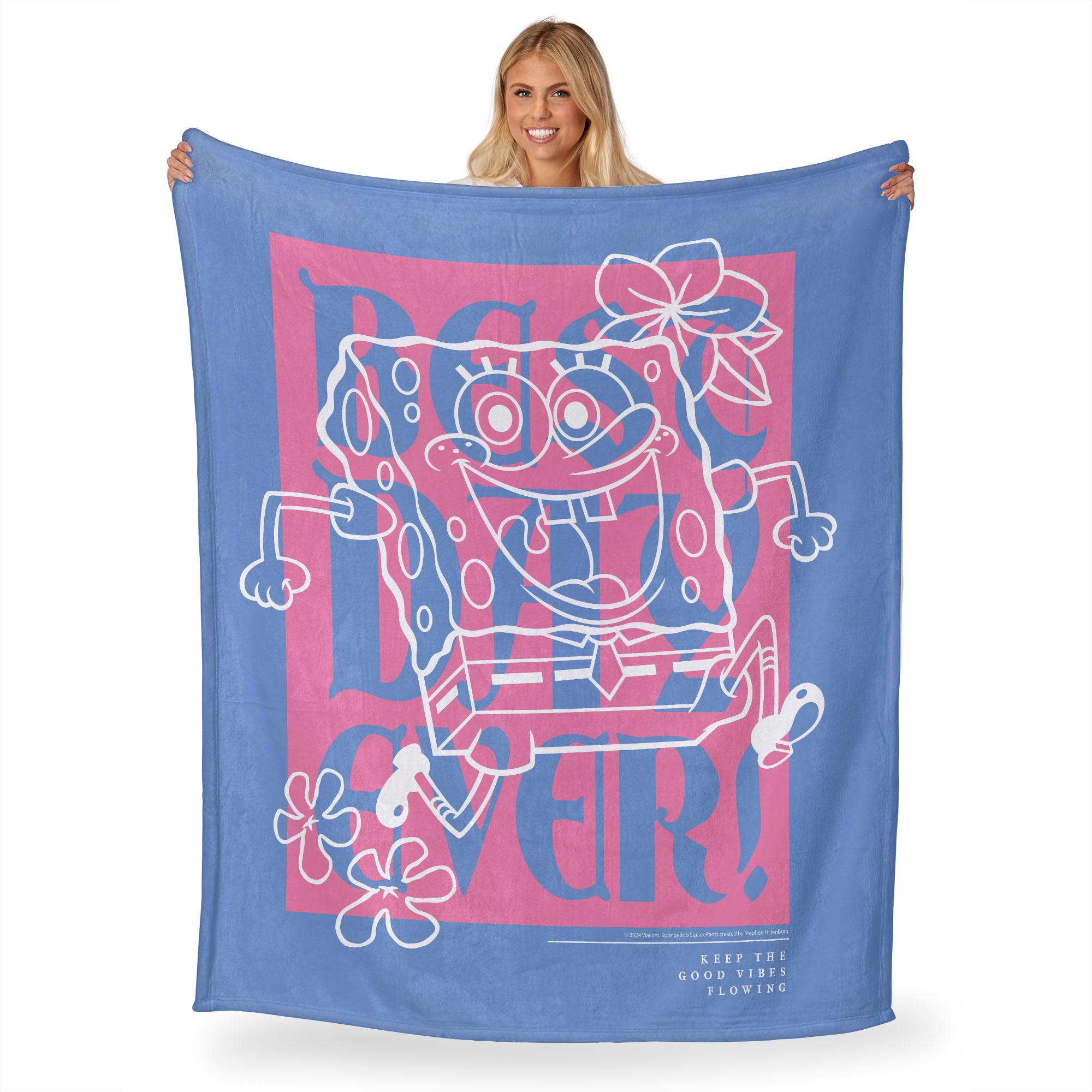 Nickelodeon Spongebob Squarepants Best Day Ever Silk Touch Throw Blanket 50x60 Inches