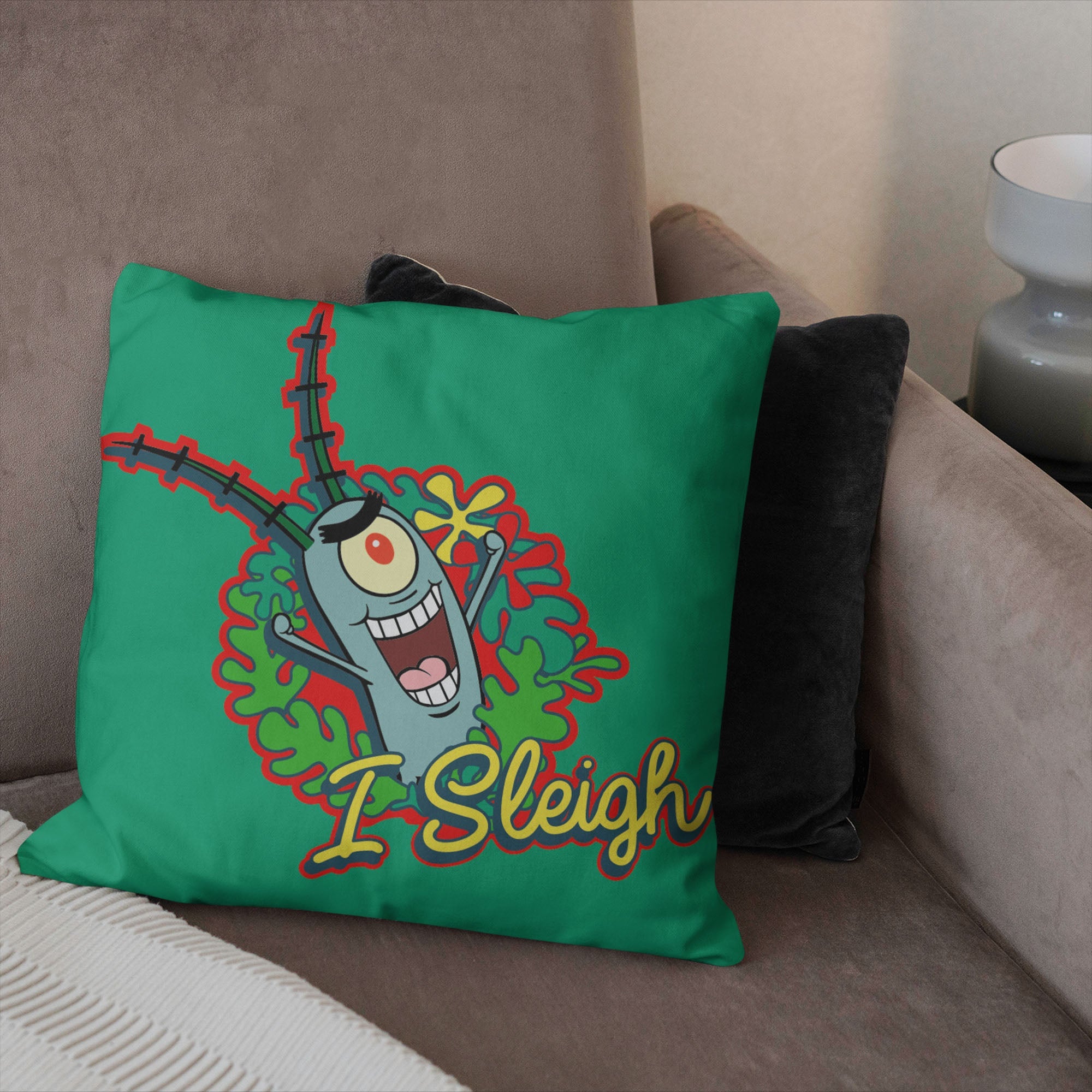 Nickelodeon Spongebob Squarepants I Sleigh Throw Pillow 18x18 Inches