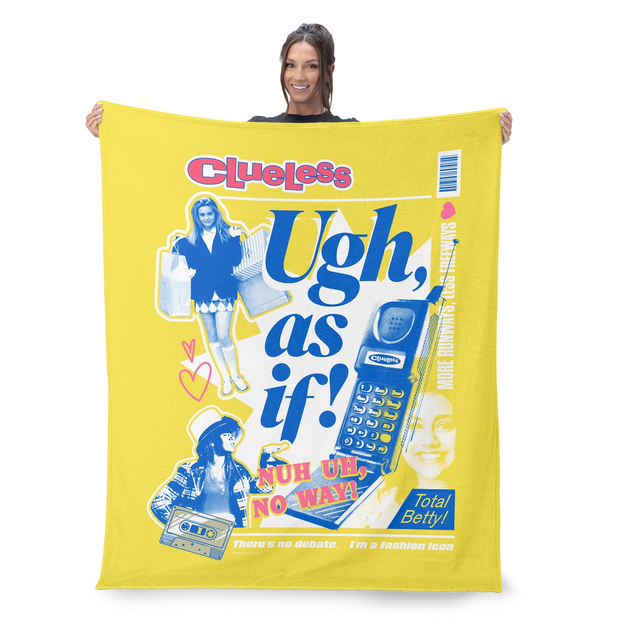 Paramount Clueless Ugh As If Silk Touch Sherpa Throw Blanket 50X60 Inches