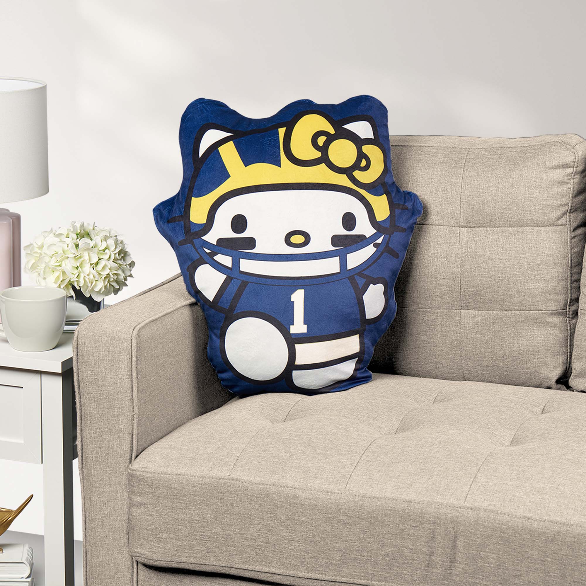 Michigan Wolverines Hello Kitty Football Player Small Cloud Pal 23 inches