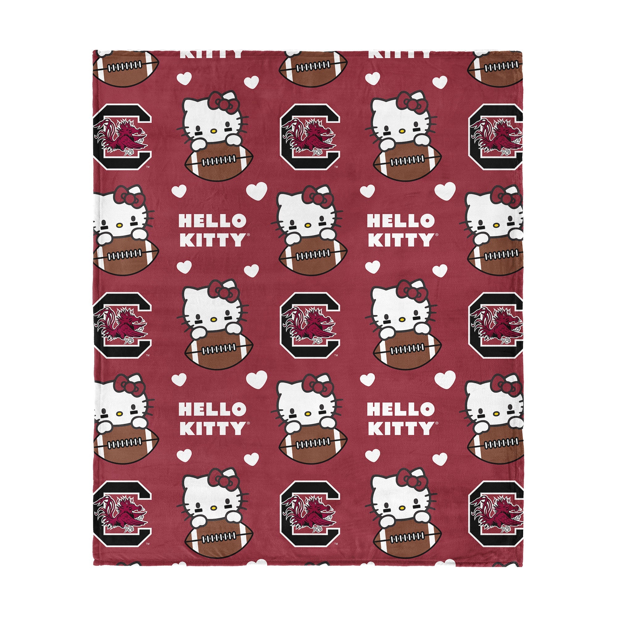 South Carolina Gamecocks Football Ready Hello Kitty Cloud Throw Blanket 60¡Á70 inches