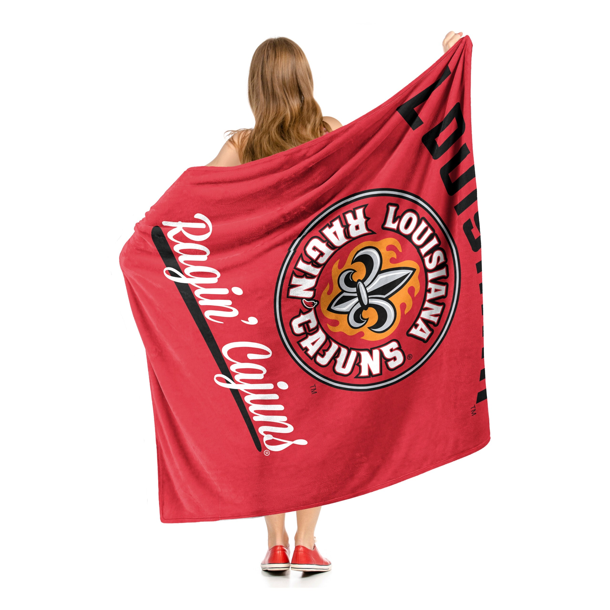 NCAA Louisiana At Lafayette Ragin Cajuns Alumni Silk Touch Throw Blanket 50x60 Inches