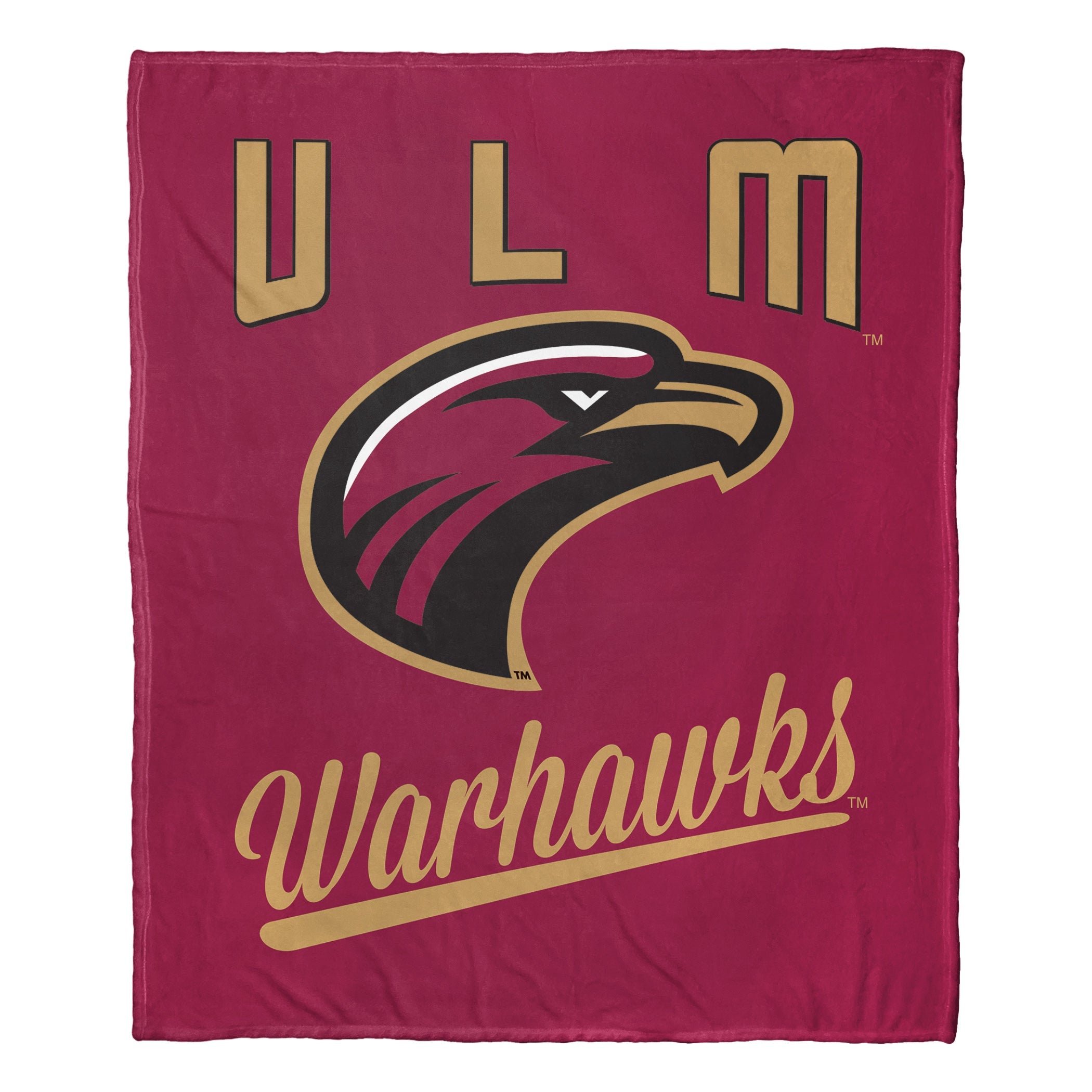 NCAA Louisiana Monroe Warhawks Alumni Silk Touch Throw Blanket 50x60 Inches
