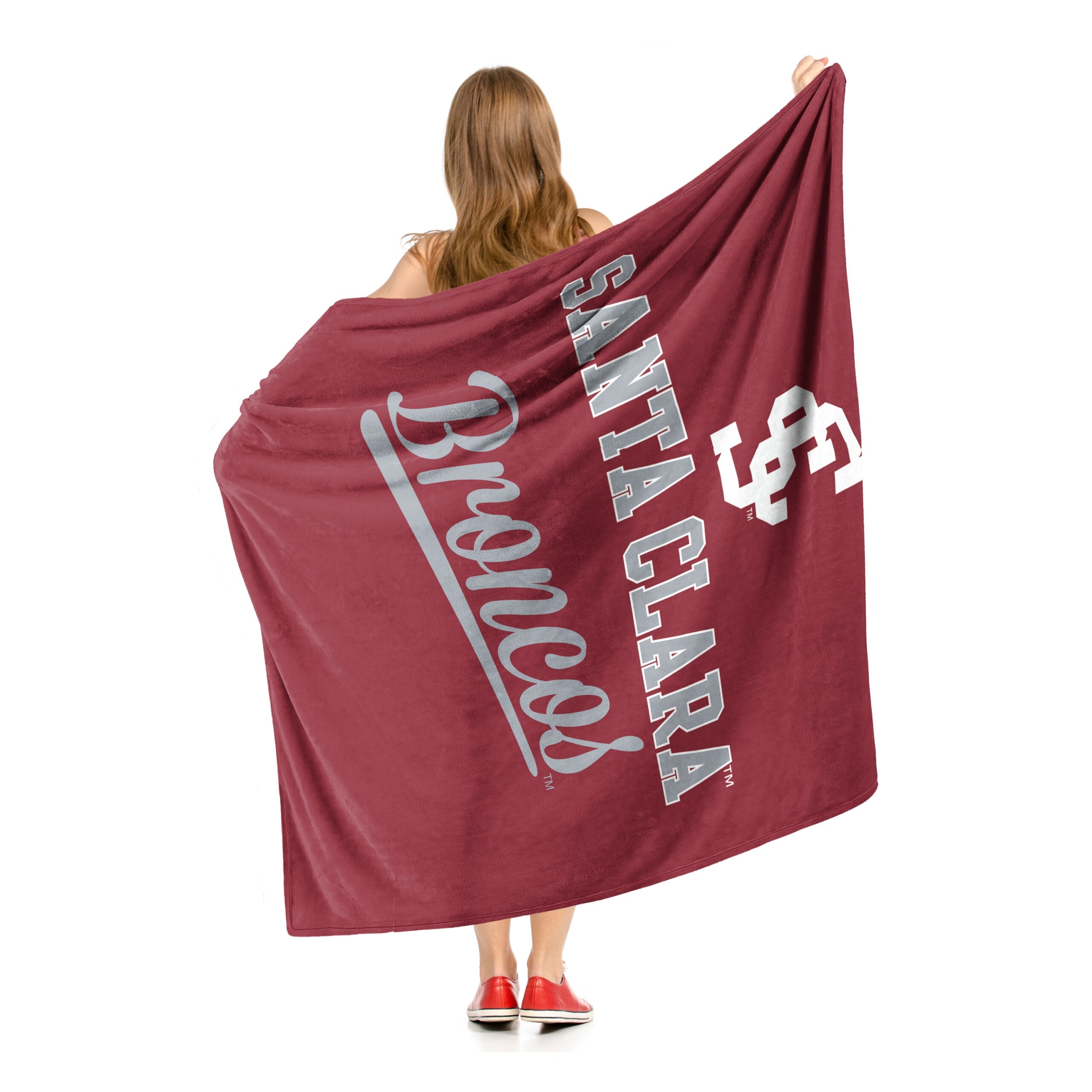 NCAA Santa Clara Broncos Alumni Silk Touch Throw Blanket 50x60 Inches