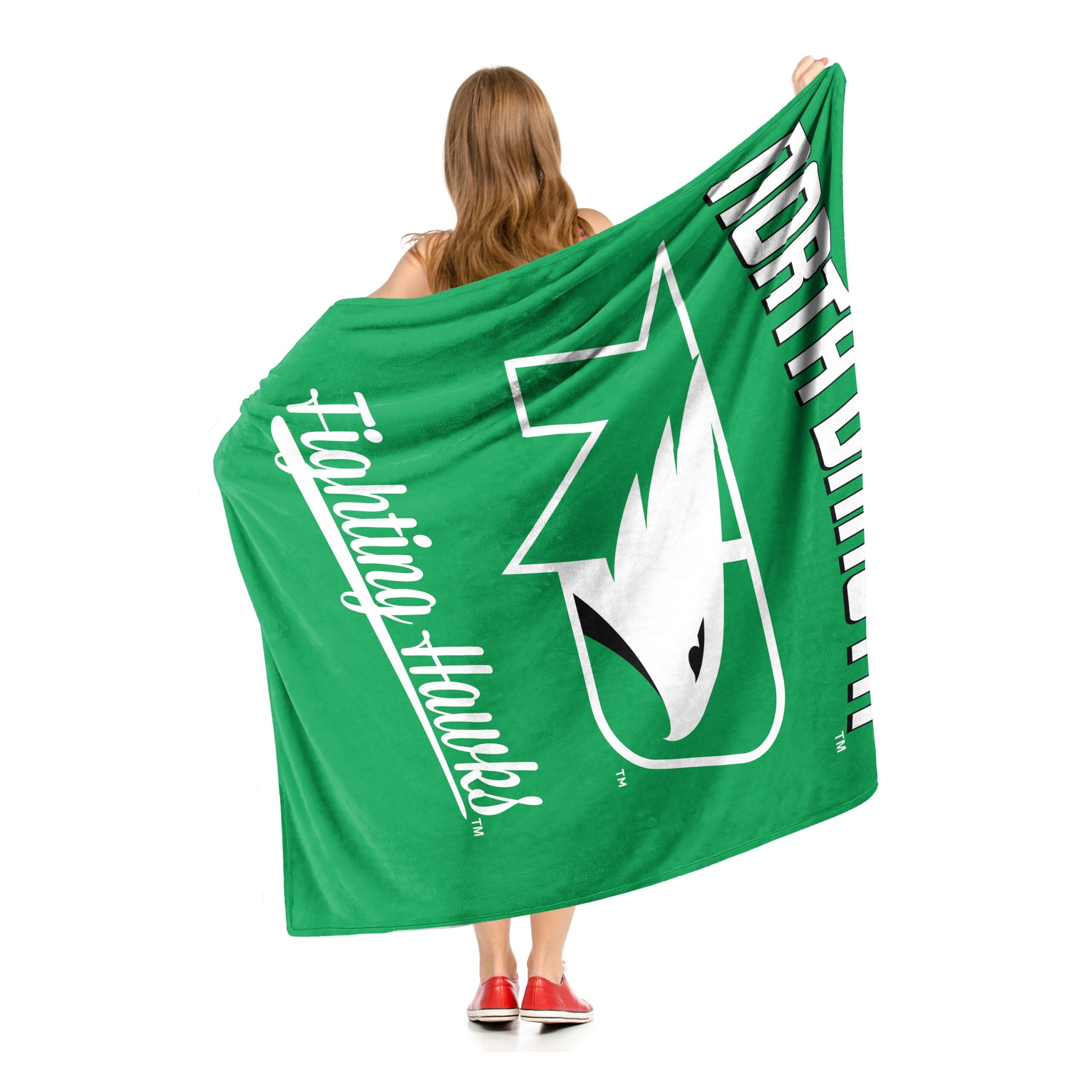 NCAA North Dakota Fighting Hawks Alumni Silk Touch Throw Blanket 50x60 Inches