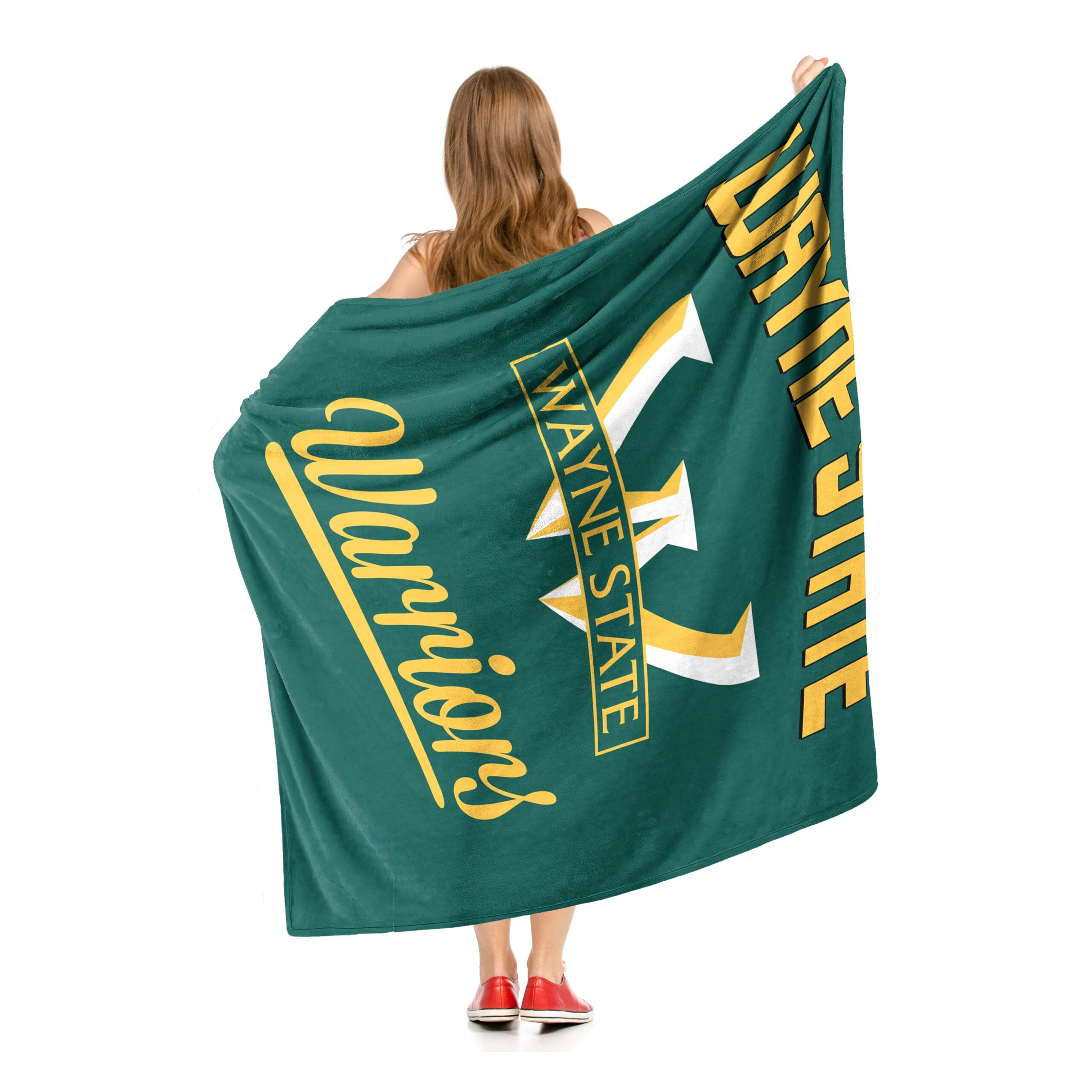 NCAA Wayne State Warriors Alumni Silk Touch Throw Blanket 50x60 Inches