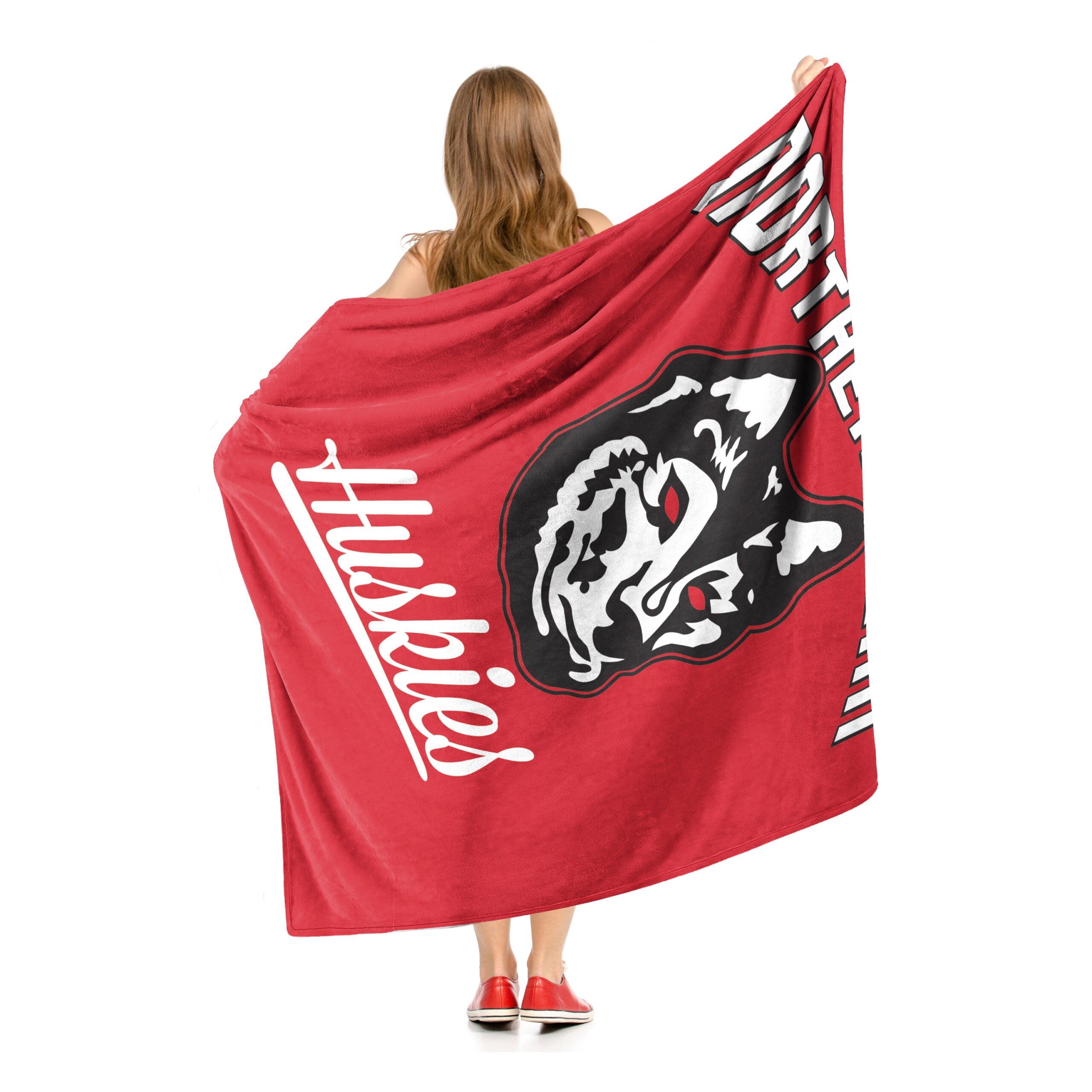 NCAA NorthEastern Huskies Alumni Silk Touch Throw Blanket 50x60 Inches
