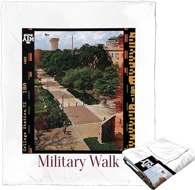 NCAA Campus Life Texas A&M Aggies Silk Touch Throw Blanket 50x60 Inches