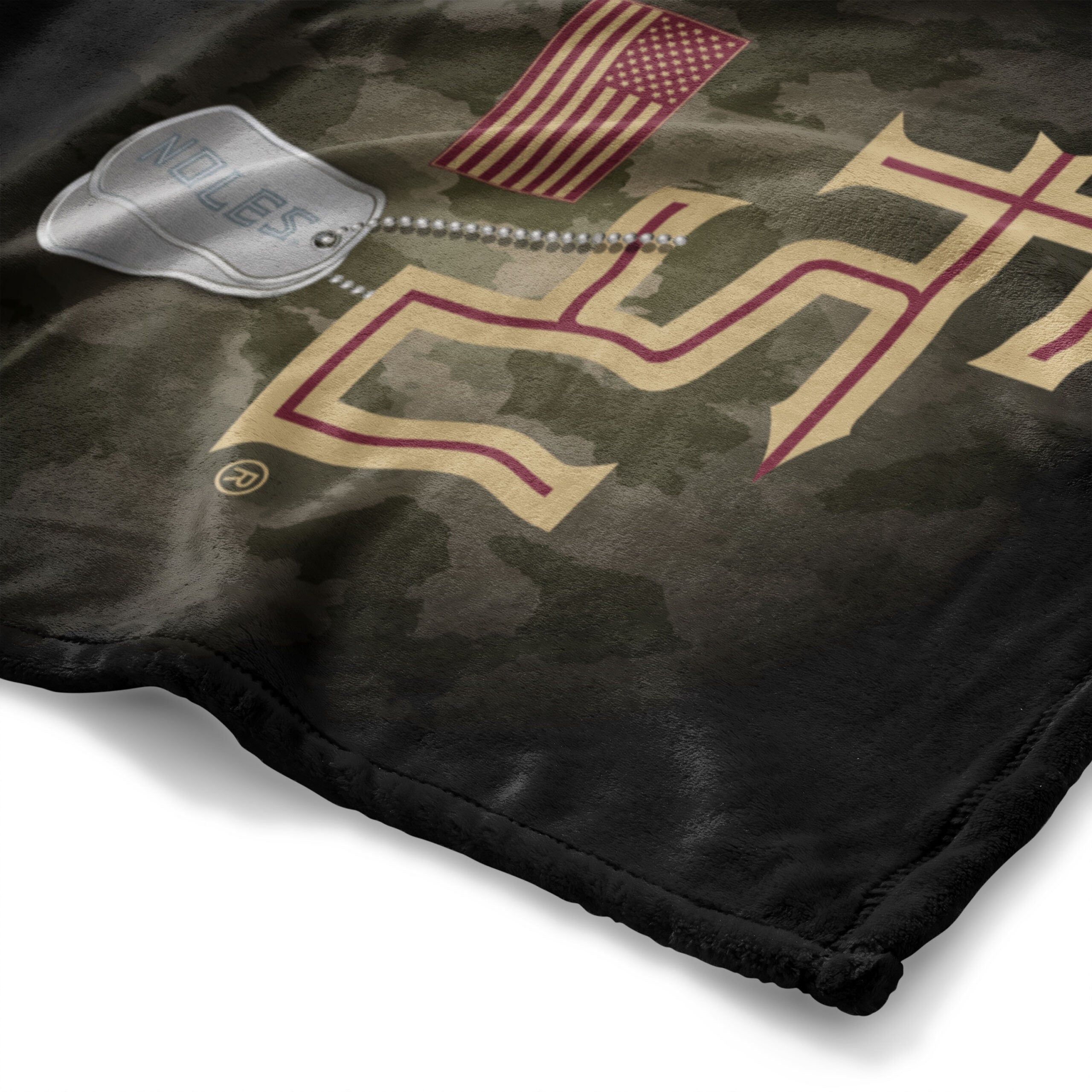 NCAA Military Appreciation Florida State Seminoles Silk Touch Throw Blanket 50x60 Inches
