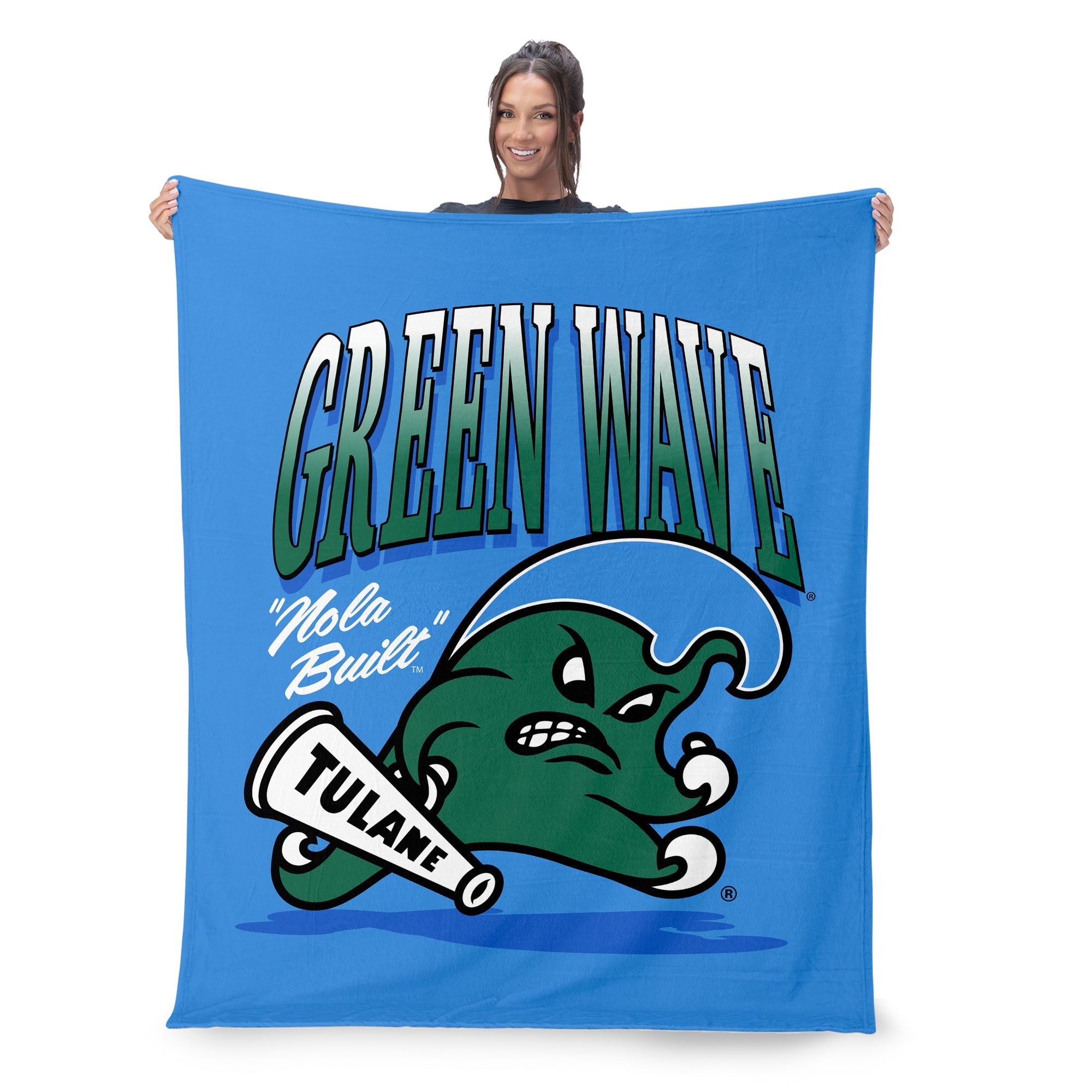Tulane Green Wave NCAA Green Wave Silk Touch Throw Blanket 50X60 Inches