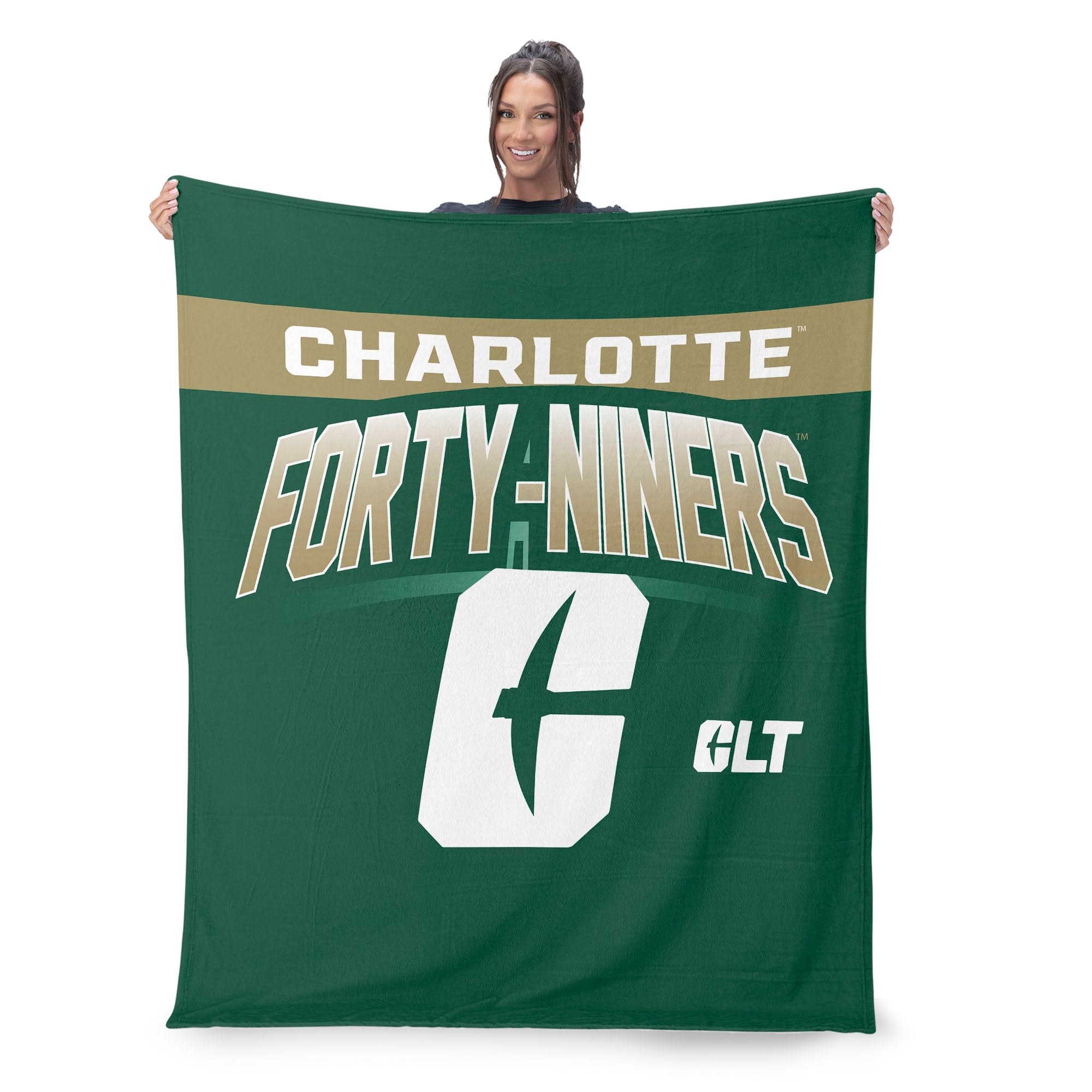 UNC Charlotte 49ers Silk Touch Throw Blanket 50x60 Inches