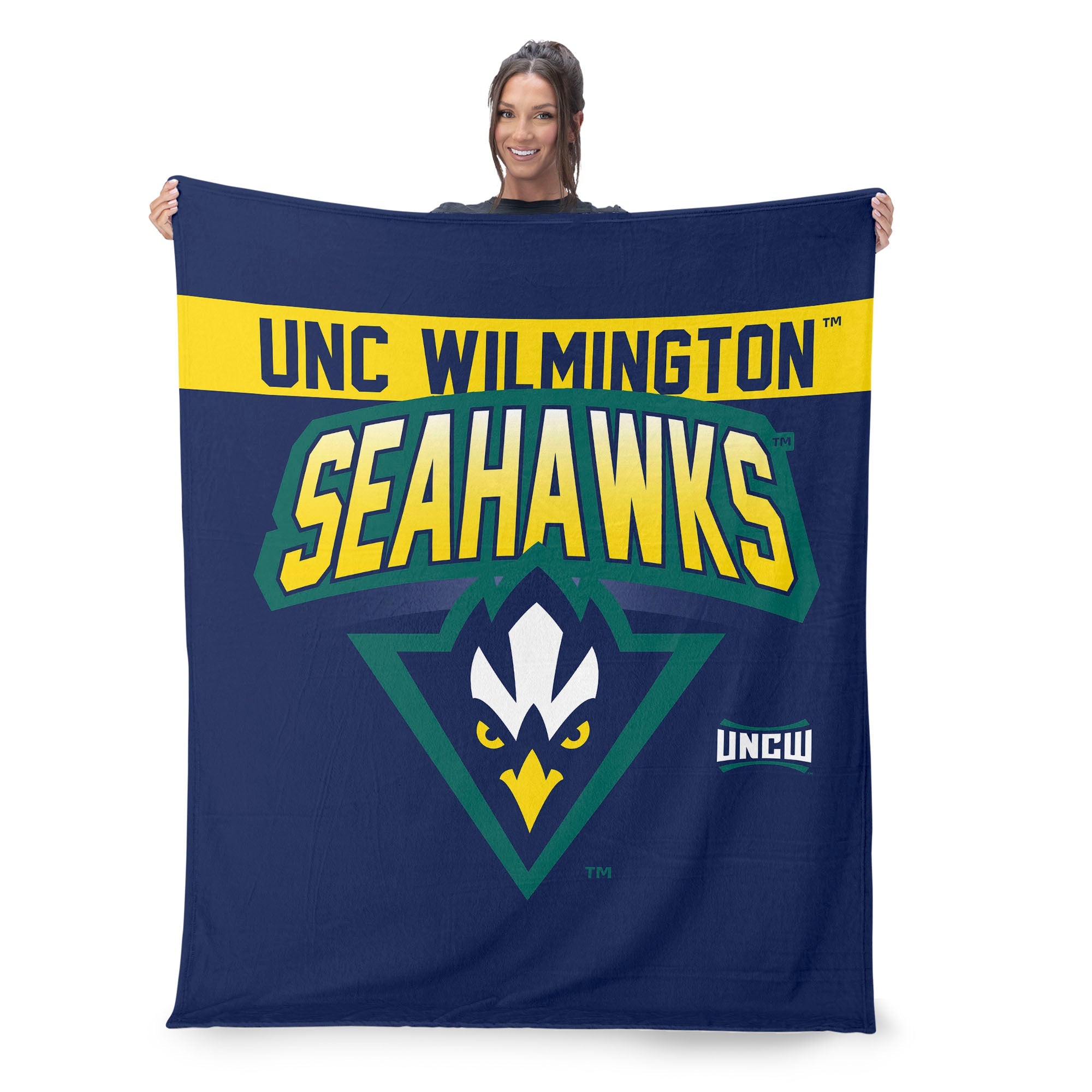 UNC Wilmington Seahawks Silk Touch Throw Blanket 50x60 Inches