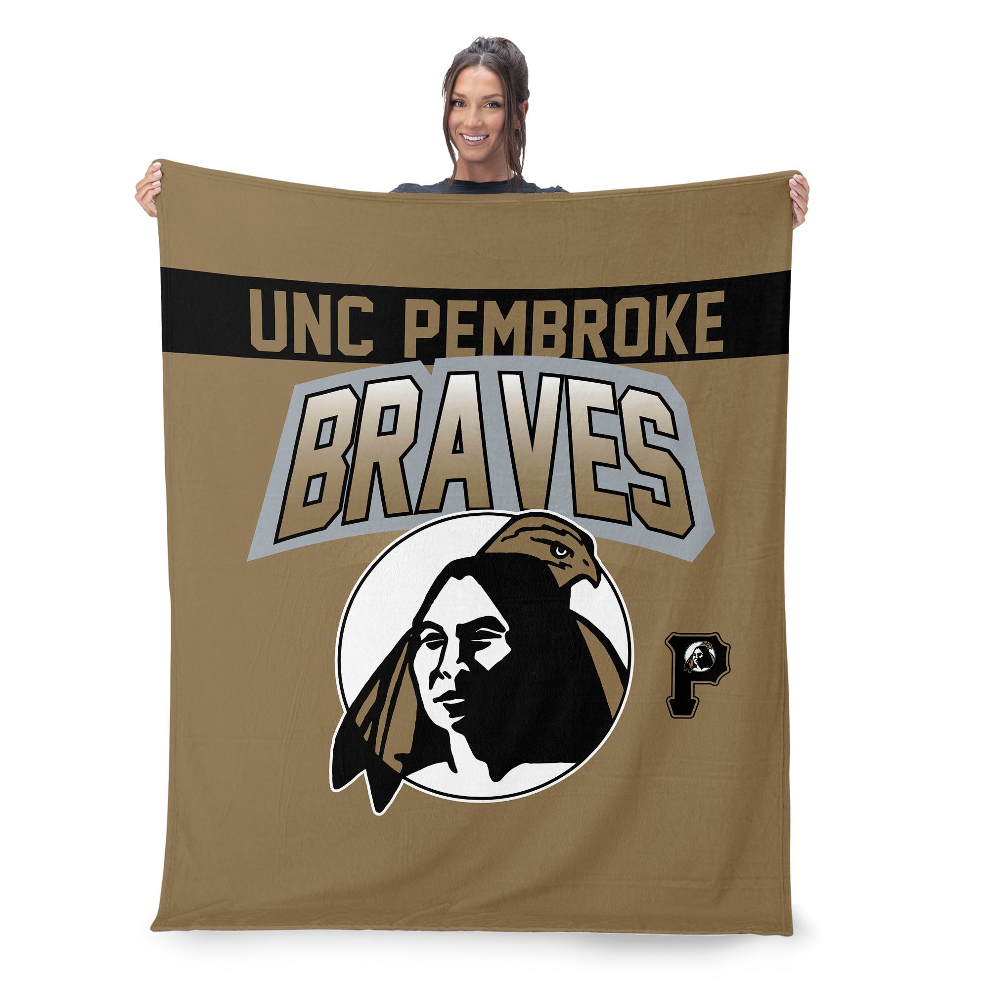 UNC Pembroke Braves Silk Touch Throw Blanket 50x60 Inches