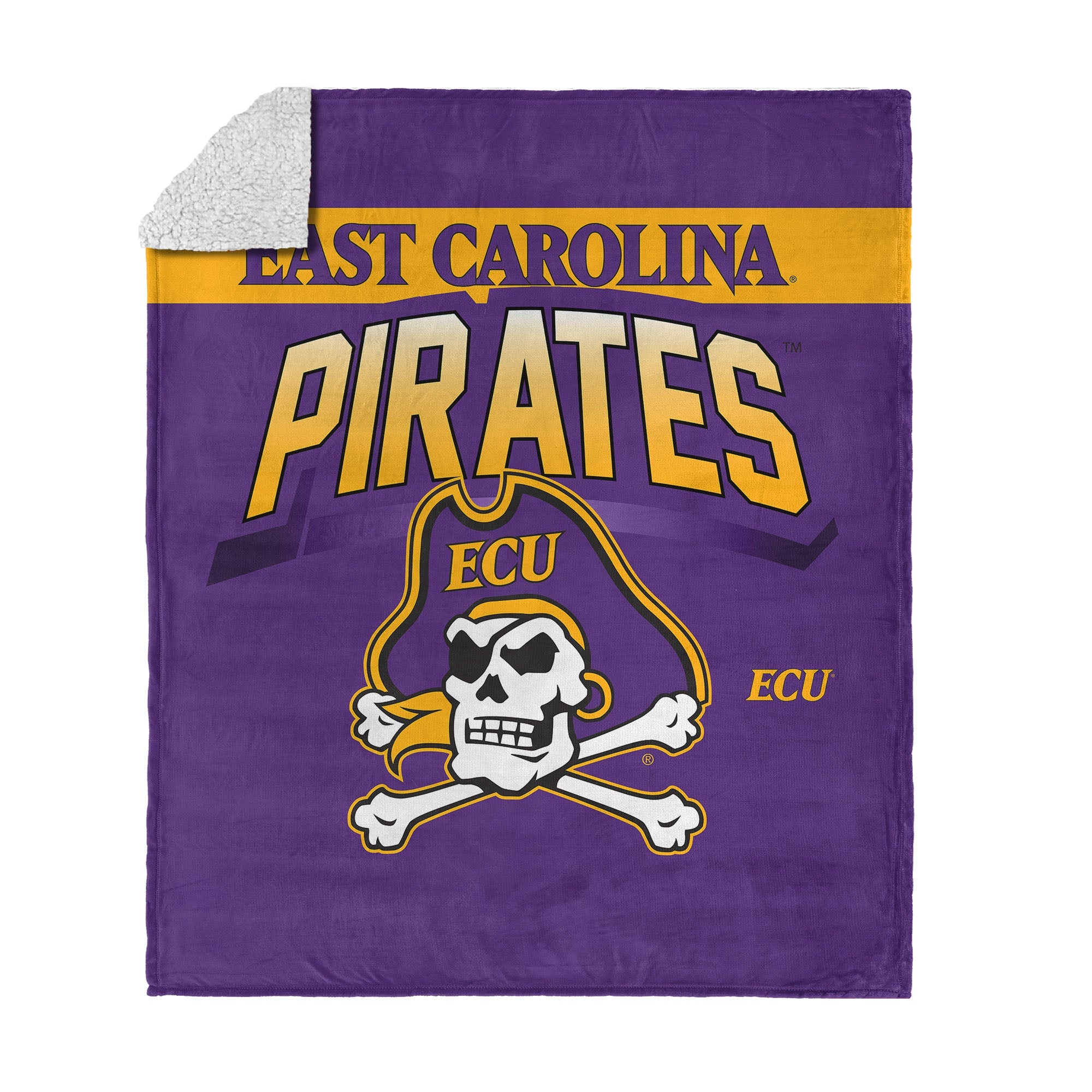 East Carolina Pirates Silk Touch Sherpa Throw Blanket 50x60 Inches