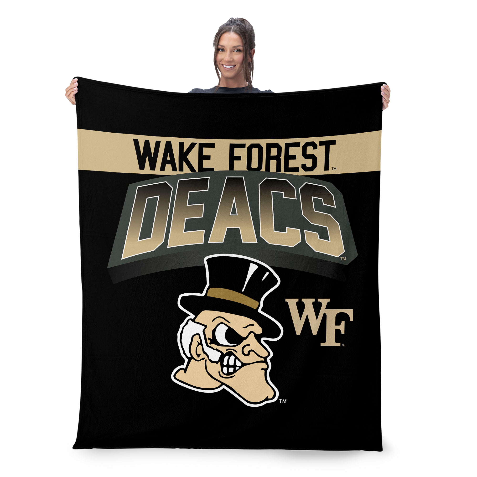 Wake Forest Demon Deacons Silk Touch Sherpa Throw Blanket 50x60 Inches