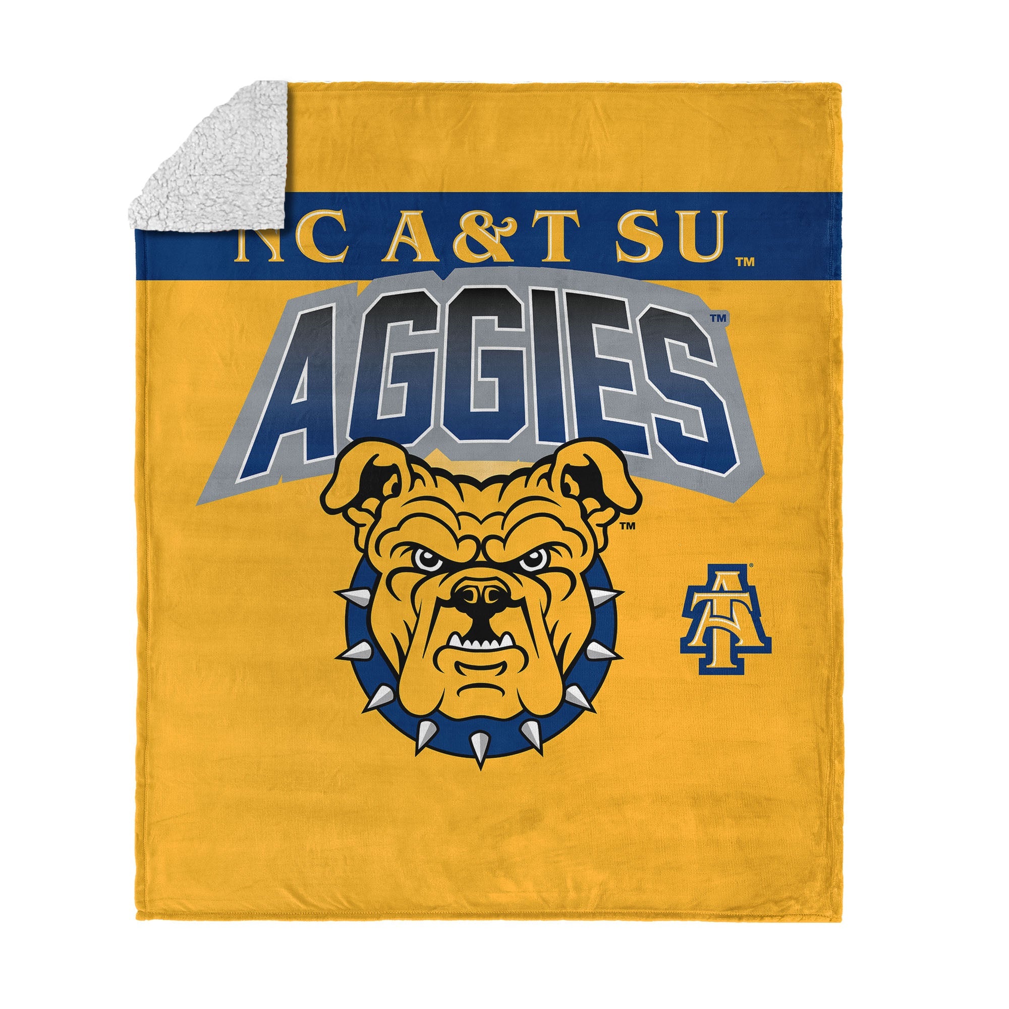 North Carolina A&T Aggies Silk Touch Sherpa Throw Blanket