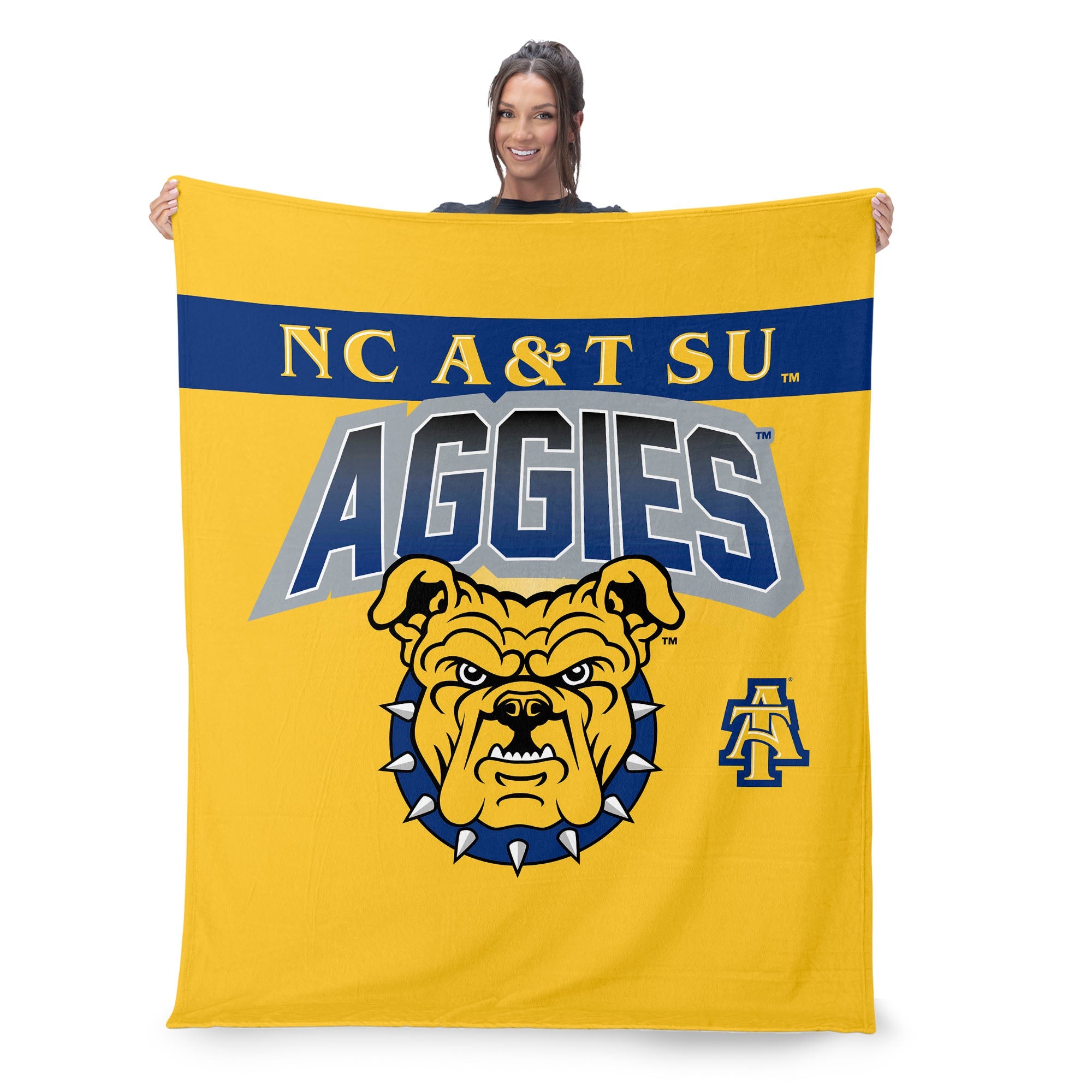 North Carolina A&T Aggies Silk Touch Sherpa Throw Blanket