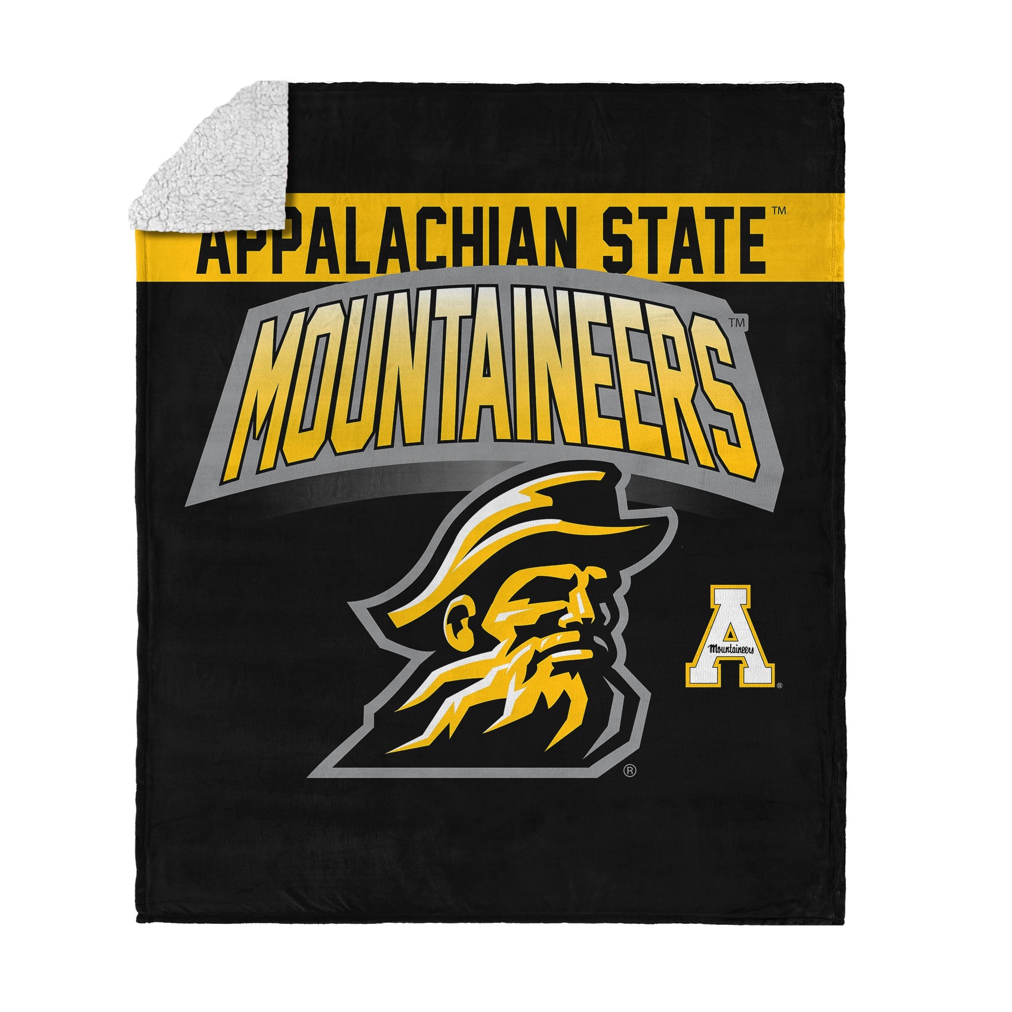 Appalachian State Mountaineers Silk Touch Sherpa Throw Blanket 50x60 Inches