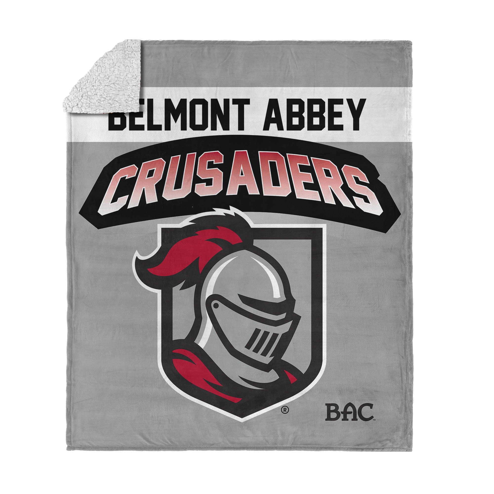 Belmont Abbey Crusaders Silk Touch Sherpa Throw Blanket 50x60 Inches