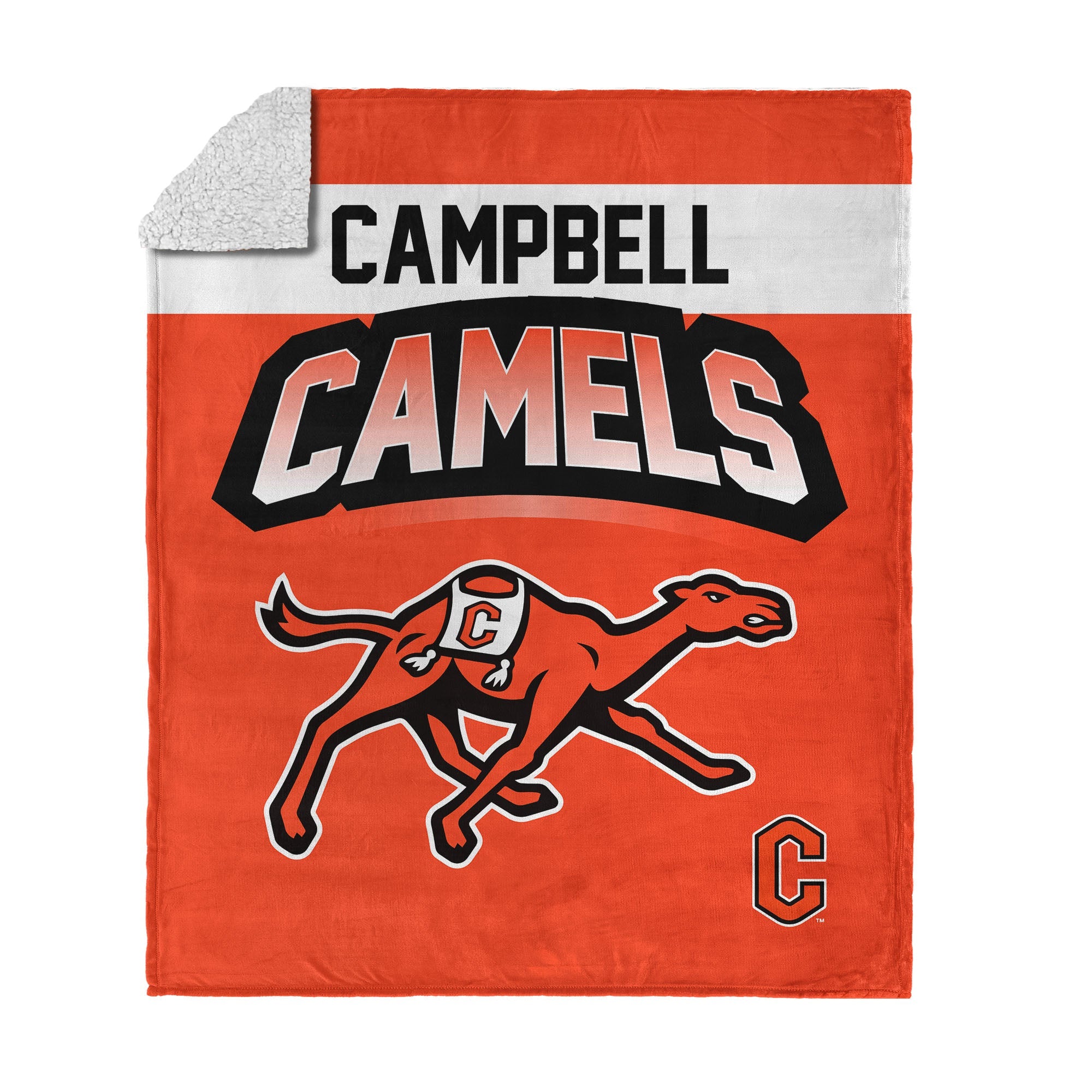 Campbell Fighting Camels Silk Touch Sherpa Throw Blanket 50x60 Inches