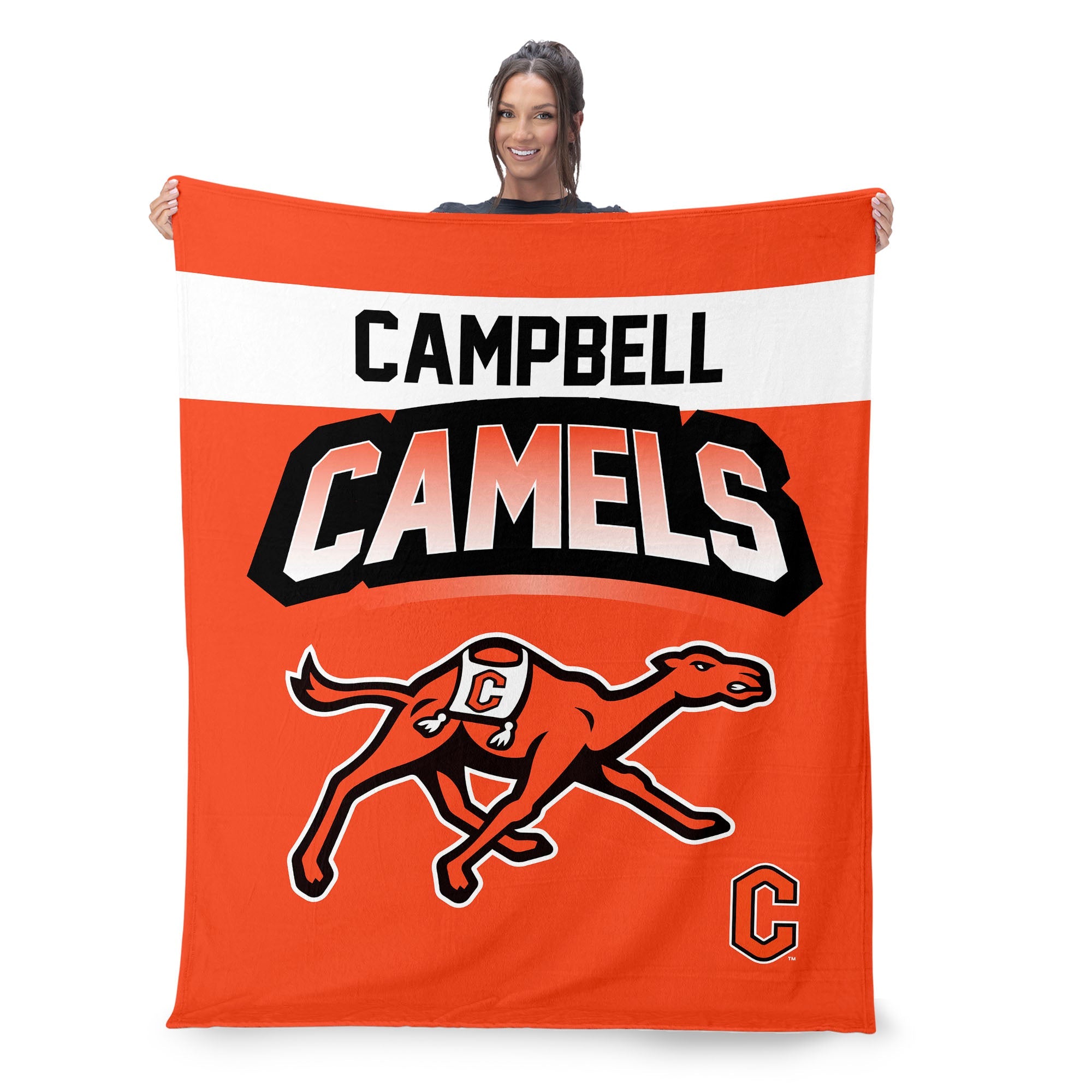 Campbell Fighting Camels Silk Touch Sherpa Throw Blanket 50x60 Inches