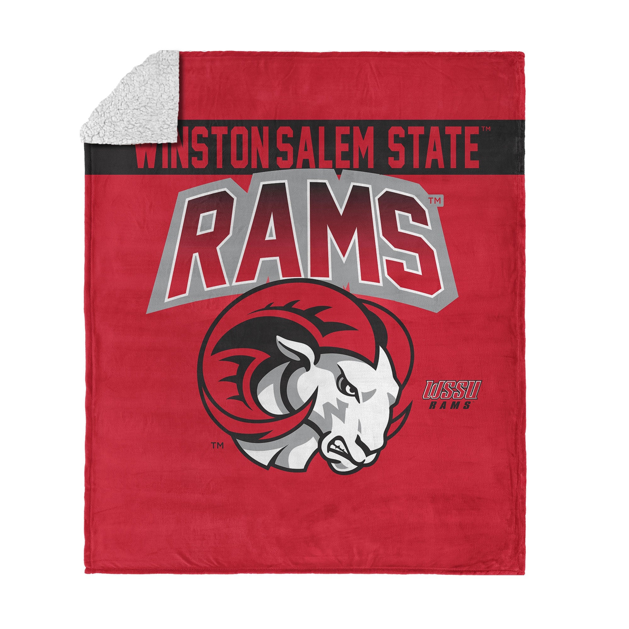 Winston-Salem State Rams Silk Touch Sherpa Throw Blanket 50x60