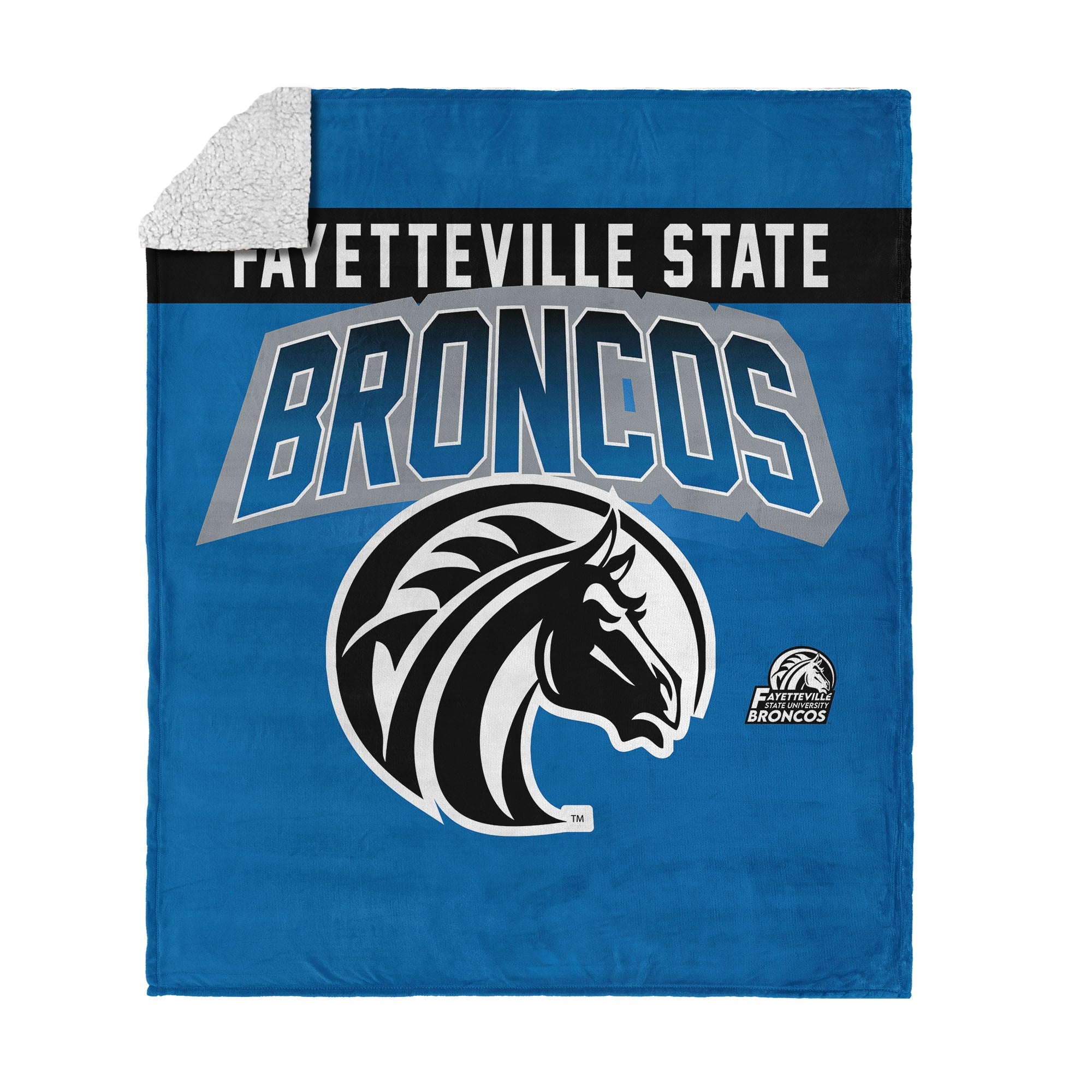Fayetteville State Broncos Silk Touch Sherpa Throw Blanket 50x60 Inches