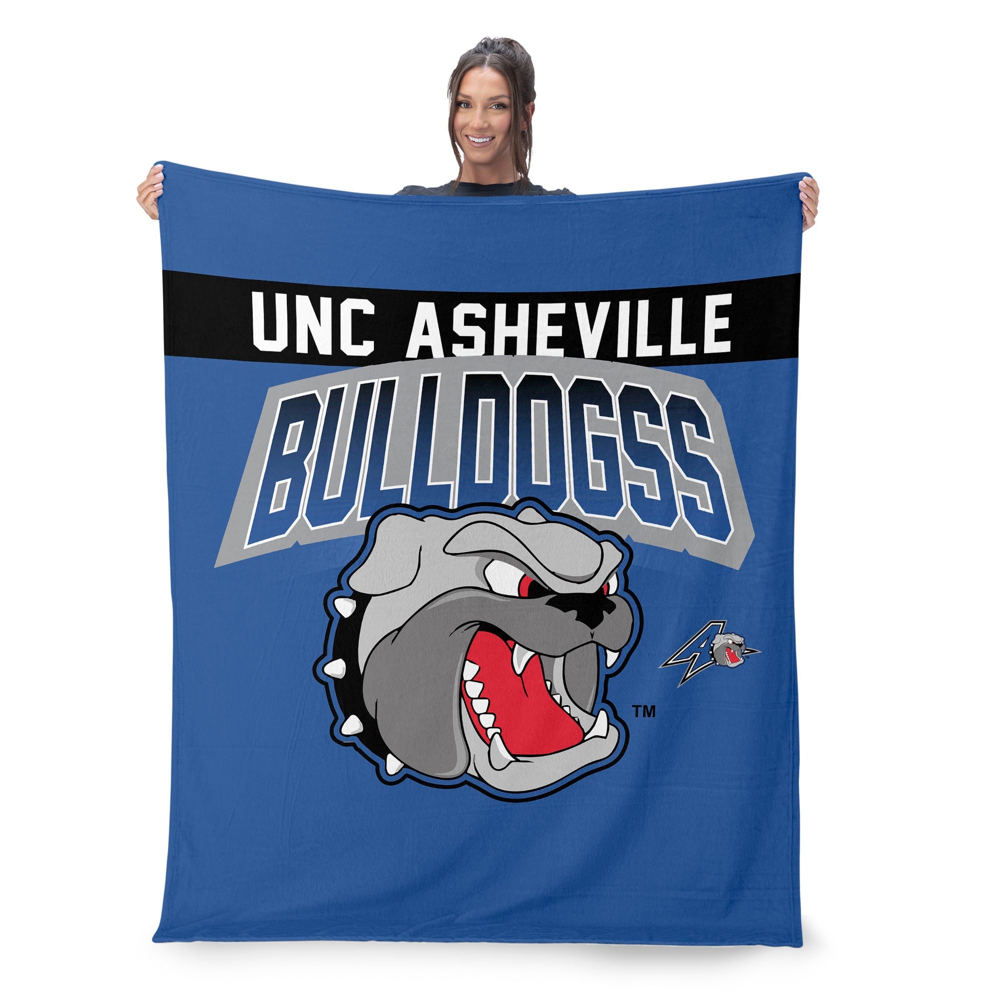 UNC Asheville Bulldogs Silk Touch Sherpa Throw Blanket 50x60 Inches
