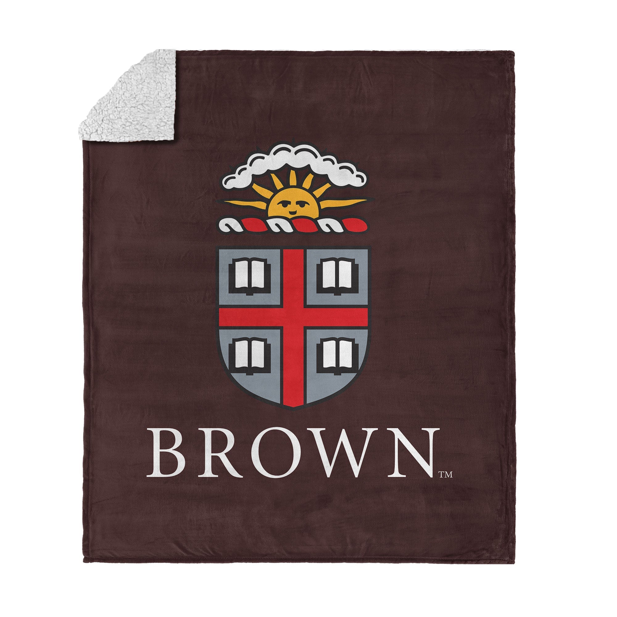 Brown University Bears NCAA Silk Touch Sherpa Throw Blanket 50¡Á60 Inches