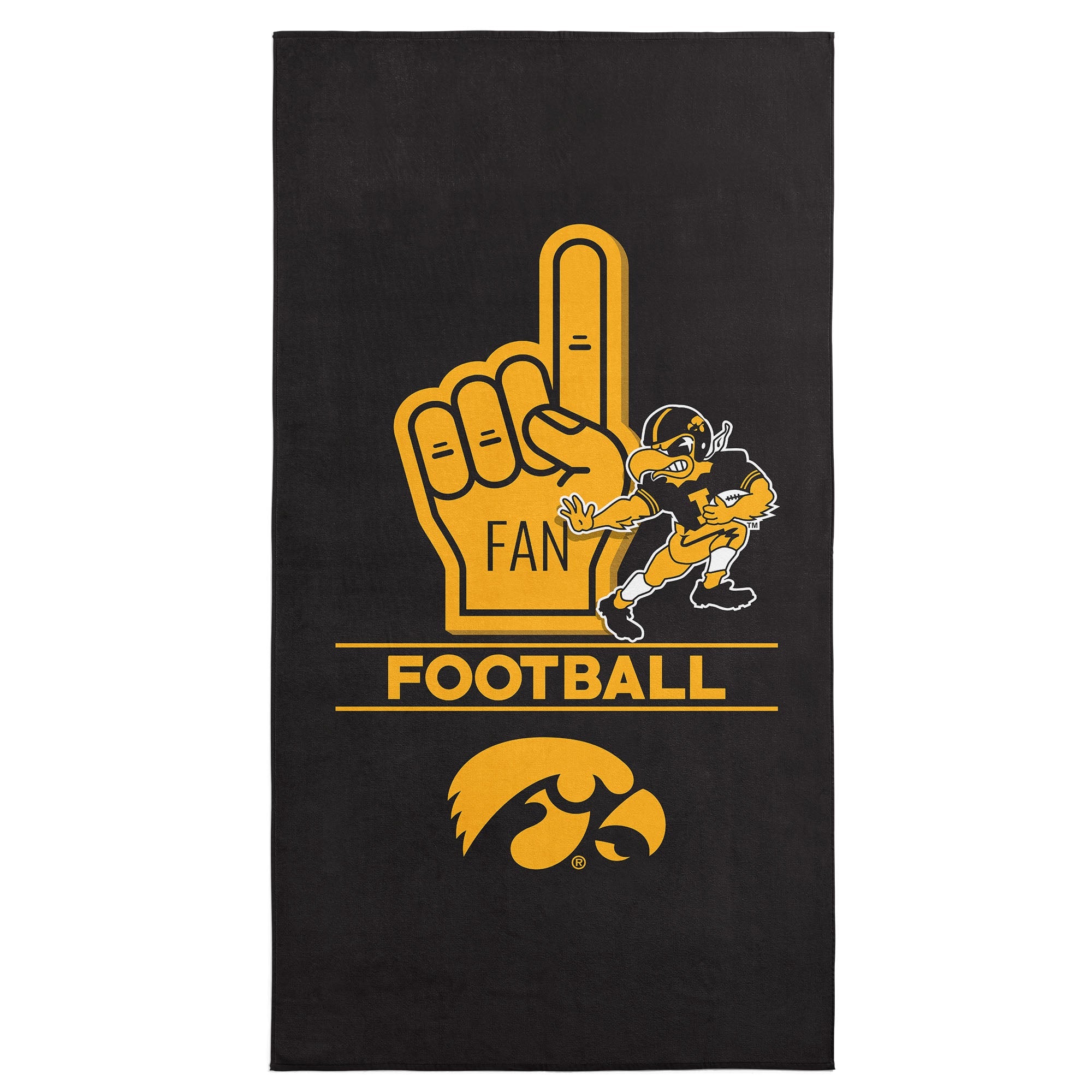 NCAA Iowa Hawkeyes Number 1 Fan Beach Towel 30x60 Inches