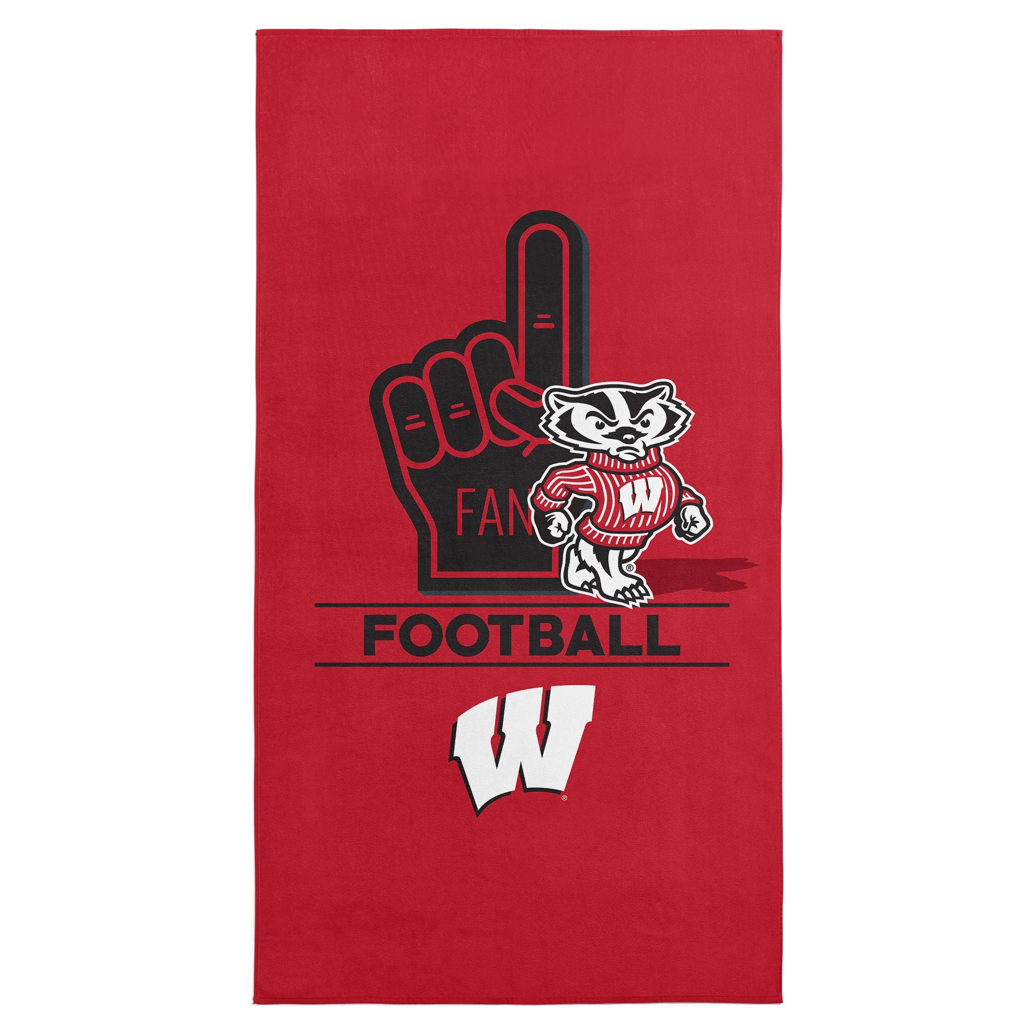 NCAA Wisconsin Badgers Number 1 Fan Beach Towel 30x60 Inches