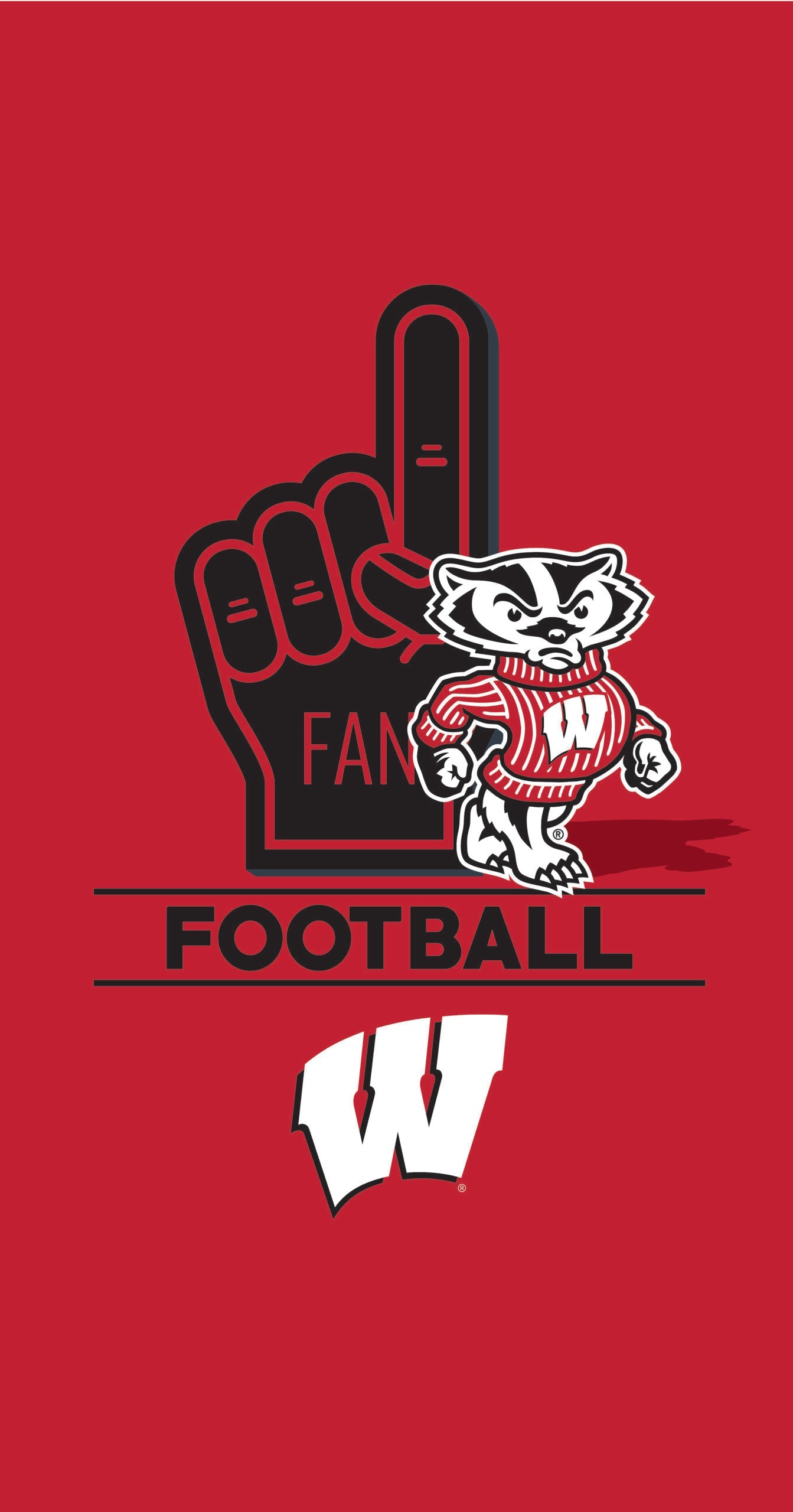 NCAA Wisconsin Badgers Number 1 Fan Beach Towel 30x60 Inches