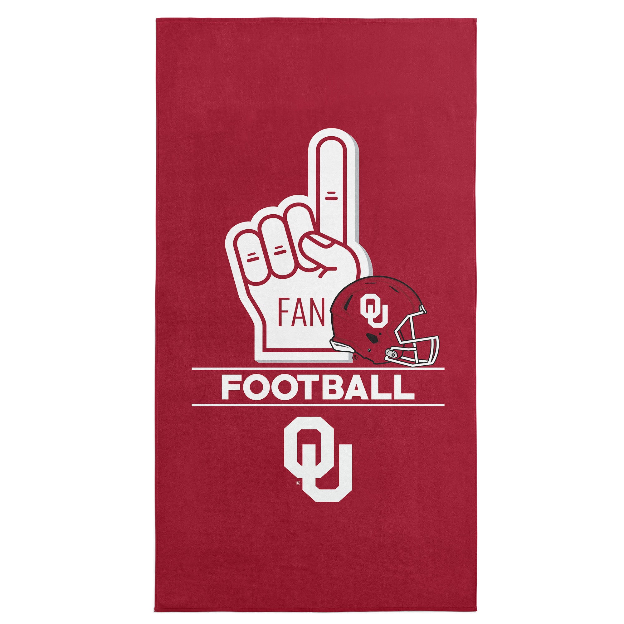 NCAA Oklahoma Sooners Number 1 Fan Beach Towel 30x60 Inches