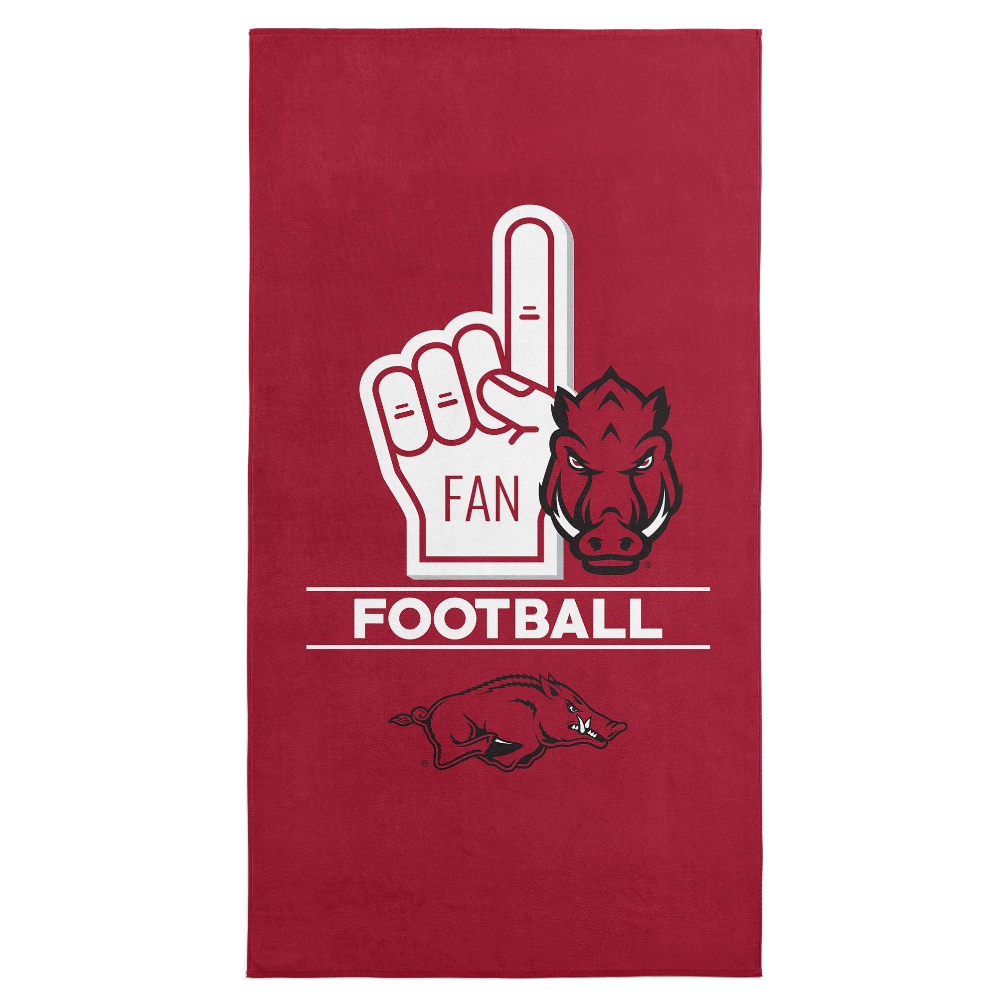 NCAA Arkansas Razorbacks Number 1 Fan Beach Towel 30x60 Inches