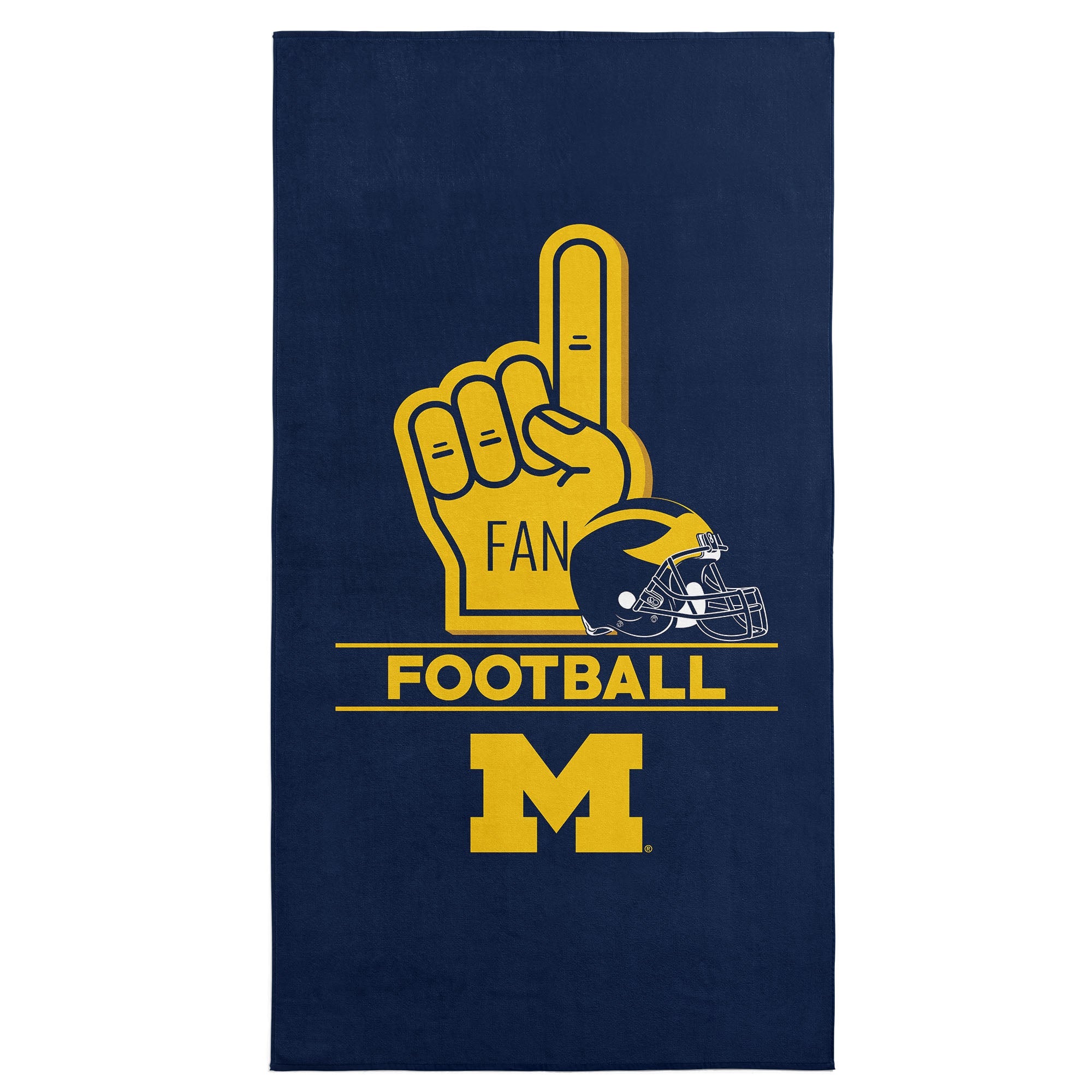 NCAA Michigan Wolverines Number 1 Fan Beach Towel 30x60 Inches