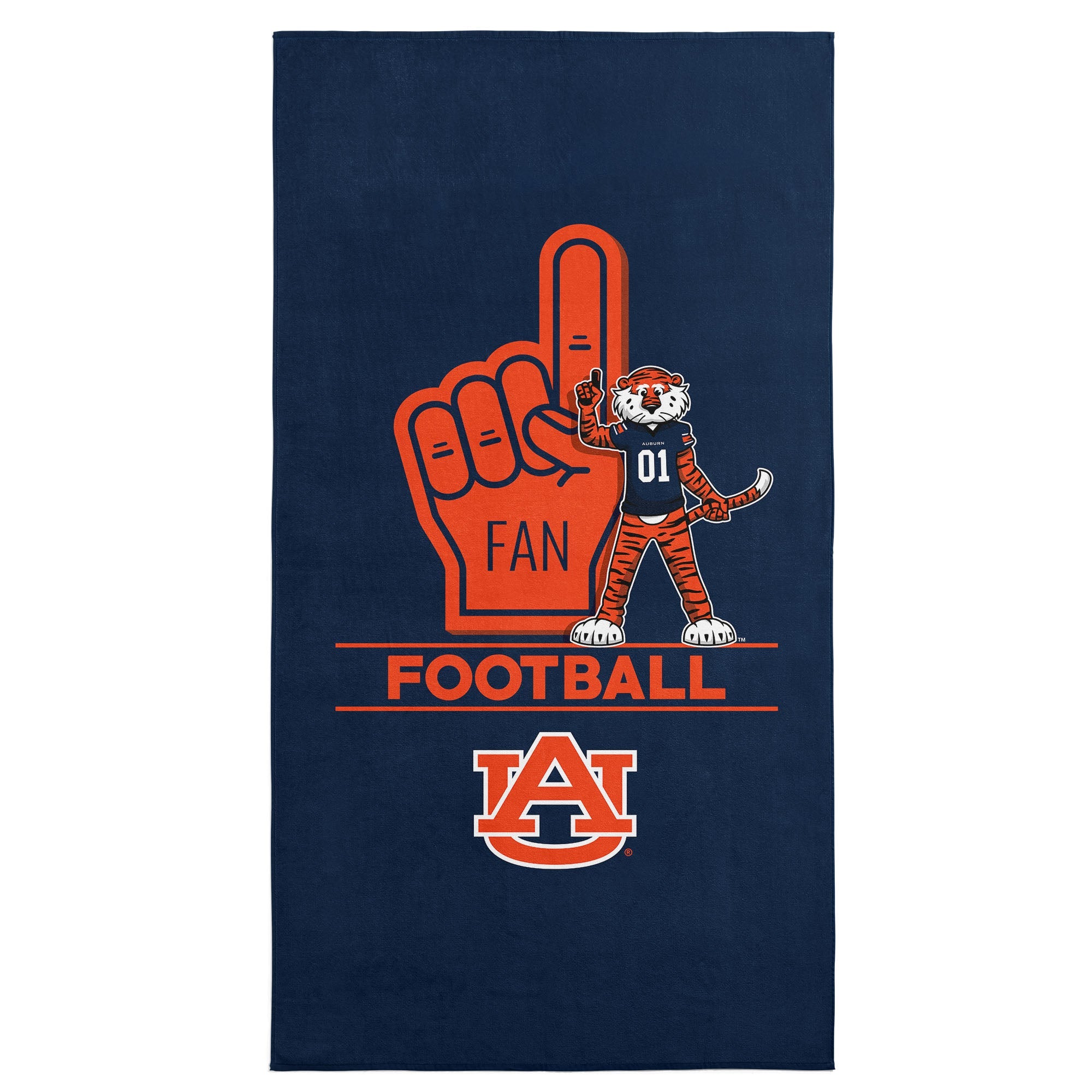 NCAA Auburn Tigers Number 1 Fan Beach Towel 30x60 Inches