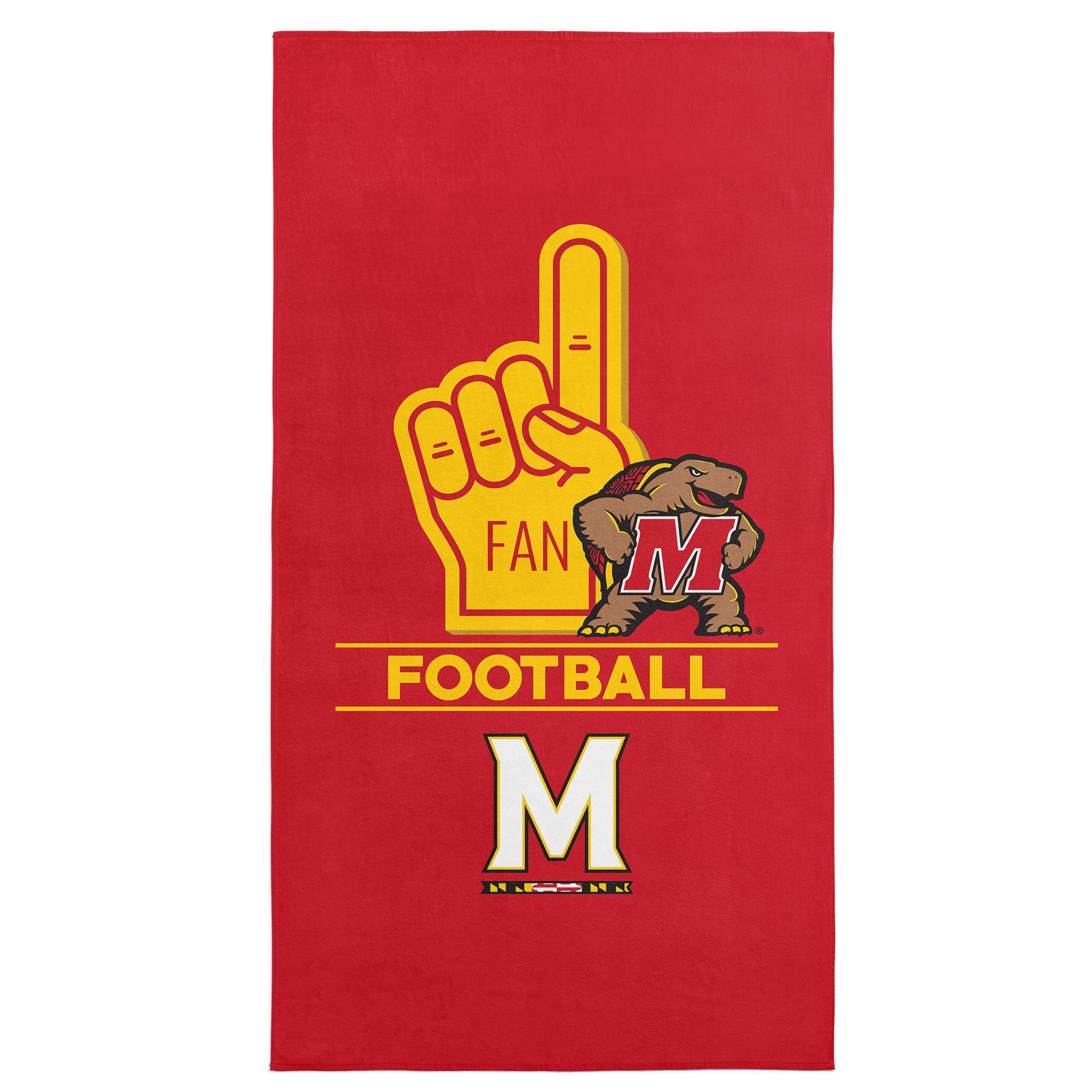 NCAA Maryland Terrapins Number 1 Fan Beach Towel 30x60 Inches